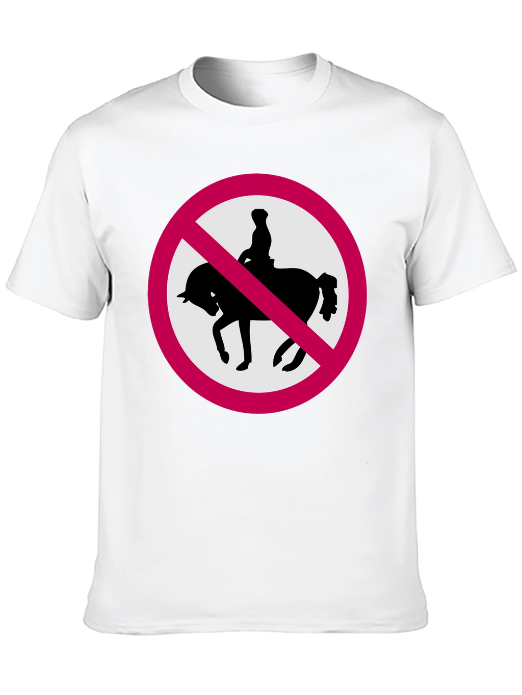 No Horse Riding Black T-Shirt