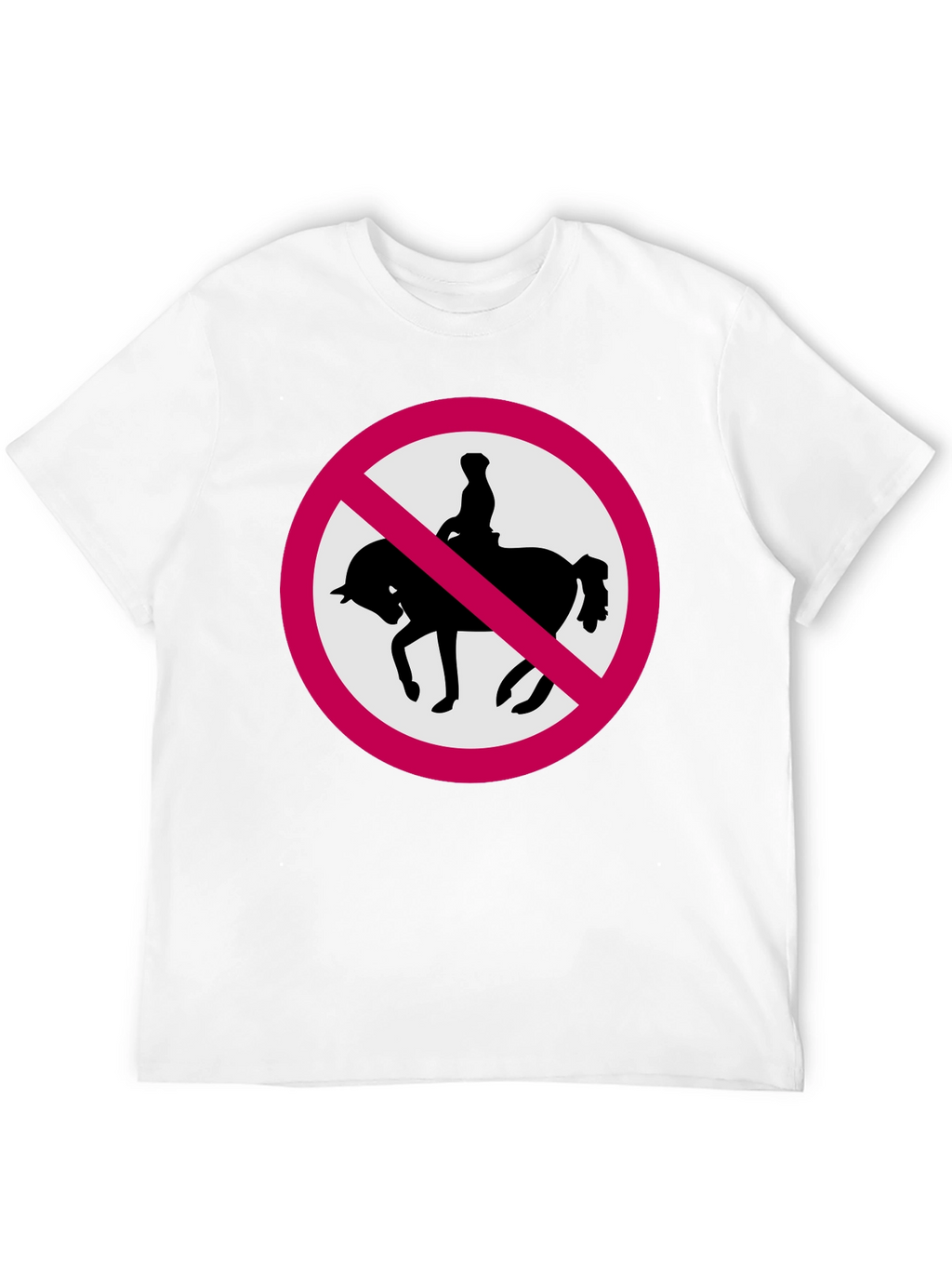 No Horse Riding Black T-Shirt