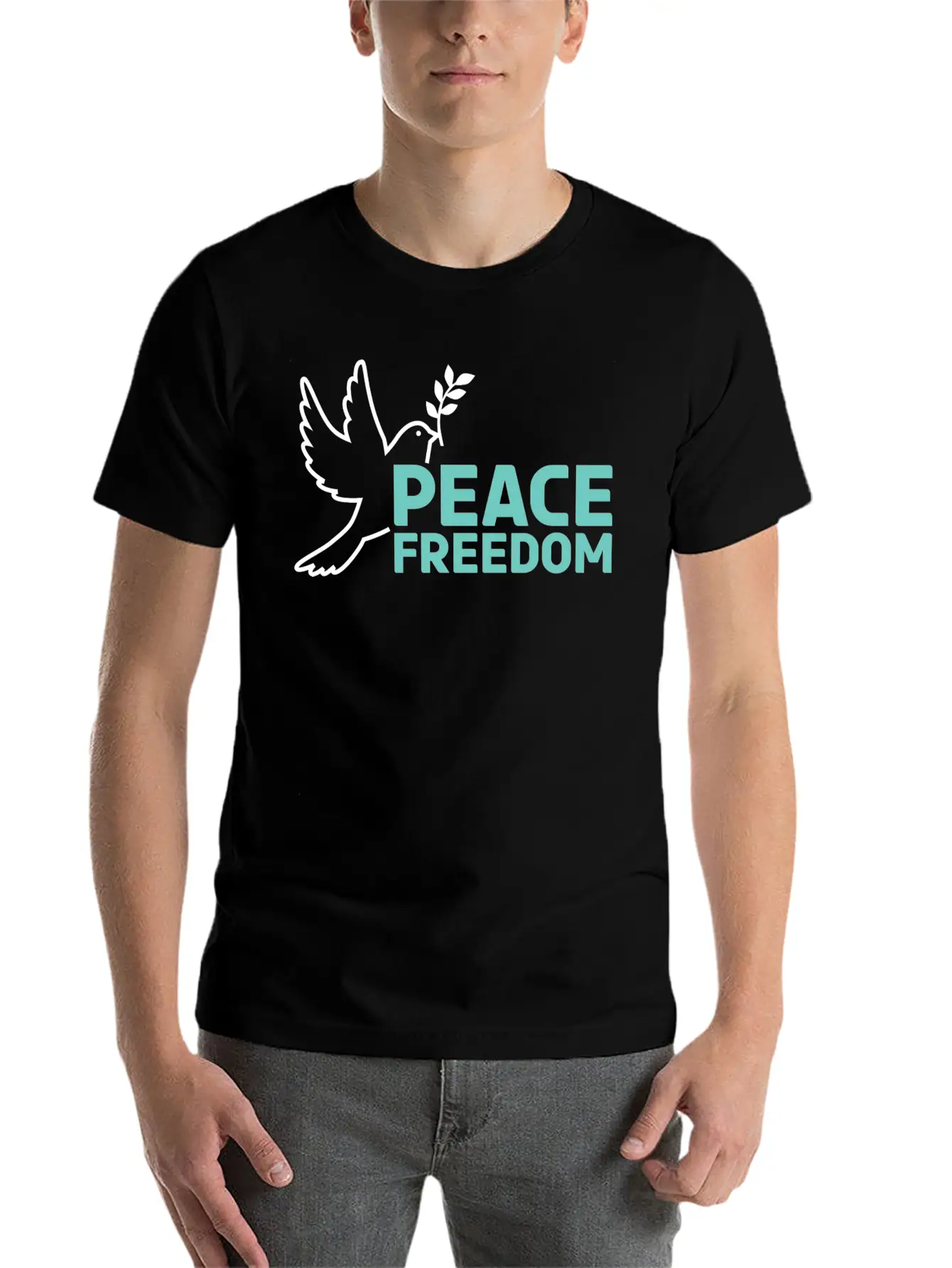 Peace & Freedom - Peace Dove Essential Cotton Tee For Daily Outfits – Unisex Style