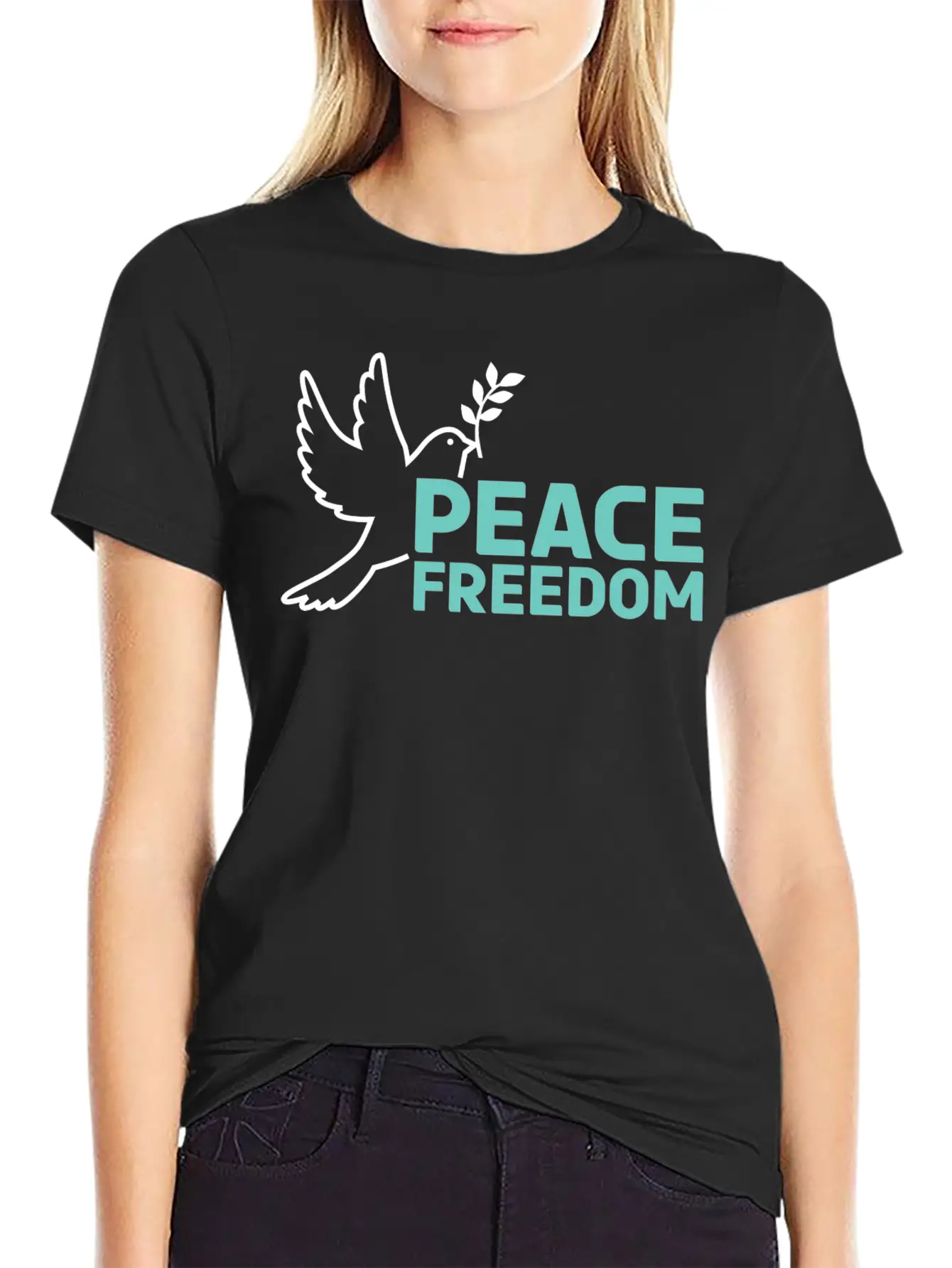 Peace & Freedom - Peace Dove Essential Cotton Tee For Daily Outfits – Unisex Style