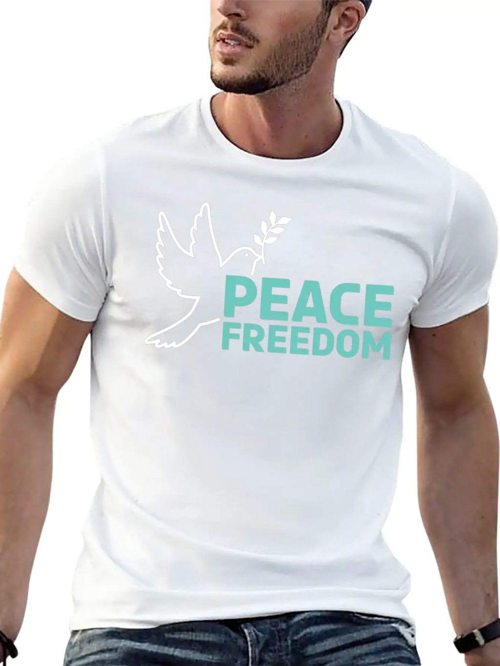 Peace & Freedom - Peace Dove Essential Cotton Tee For Daily Outfits – Unisex Style