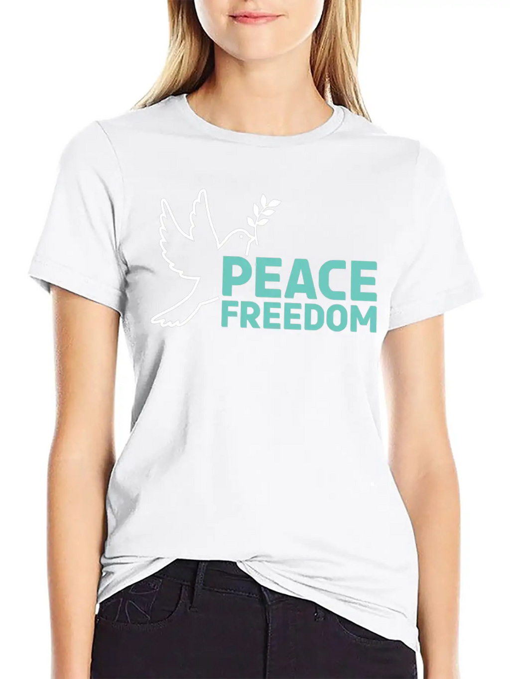Peace & Freedom - Peace Dove Essential Cotton Tee For Daily Outfits – Unisex Style