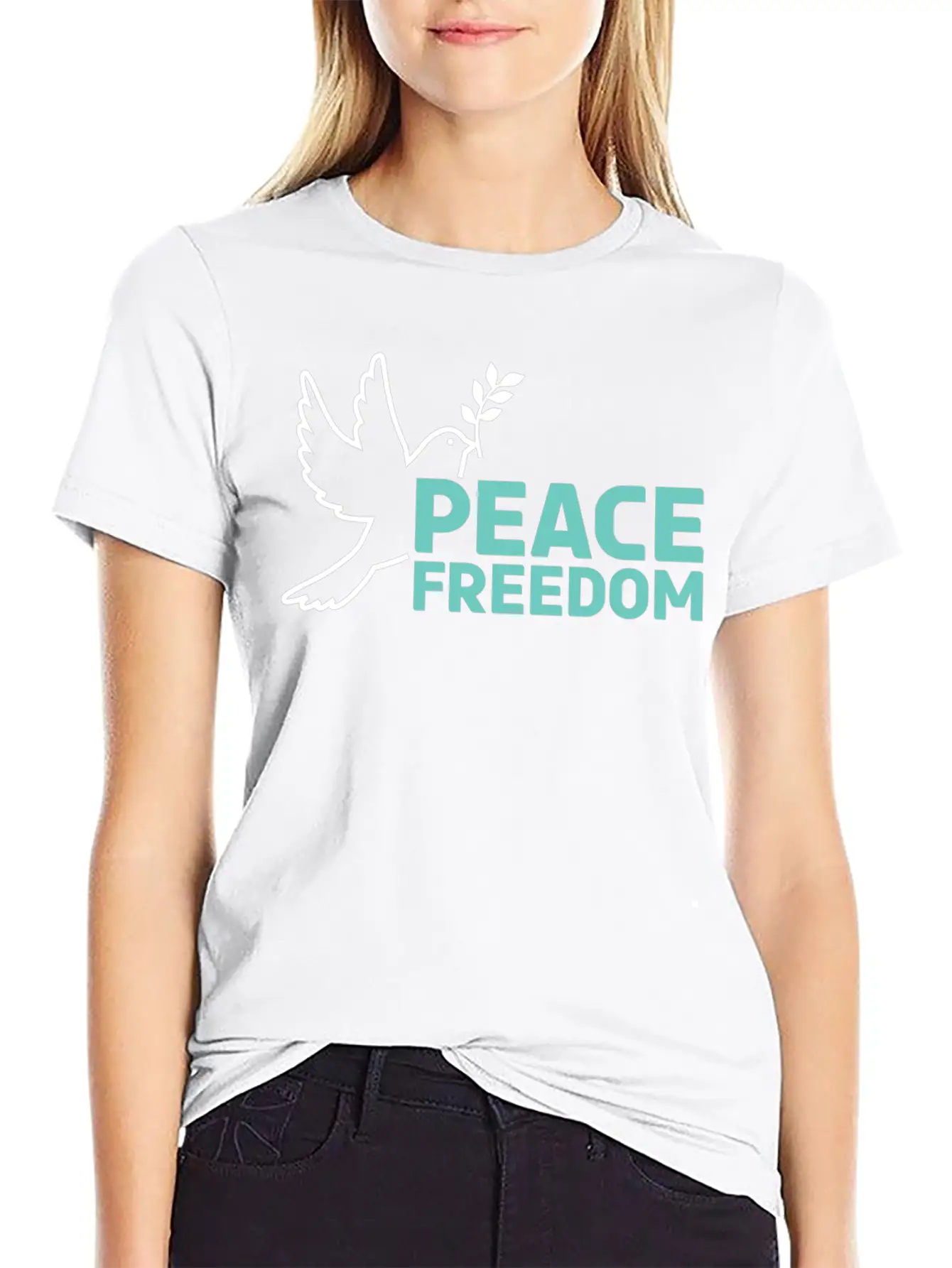 Peace & Freedom - Peace Dove Essential Cotton Tee For Daily Outfits – Unisex Style
