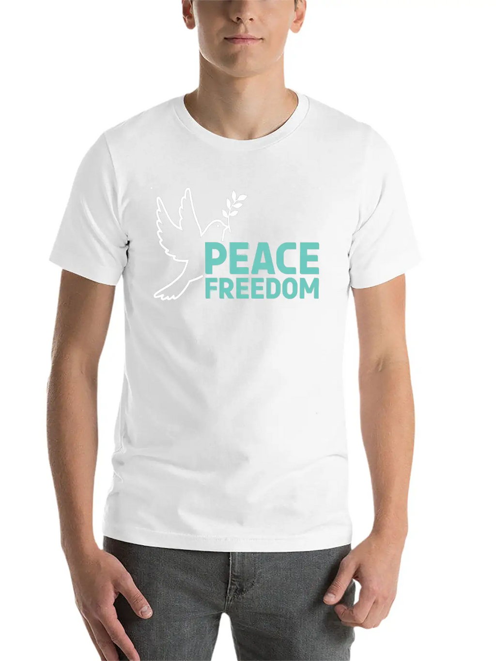 Peace & Freedom - Peace Dove Essential Cotton Tee For Daily Outfits – Unisex Style