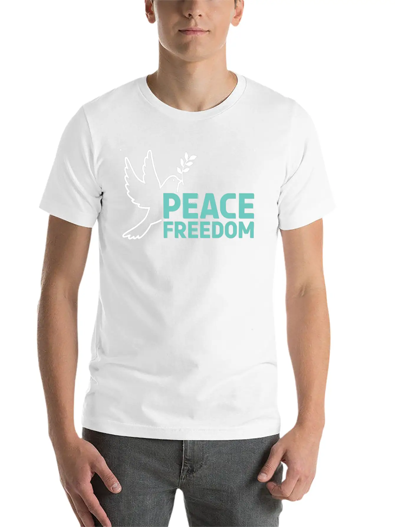 Peace & Freedom - Peace Dove Essential Cotton Tee For Daily Outfits – Unisex Style