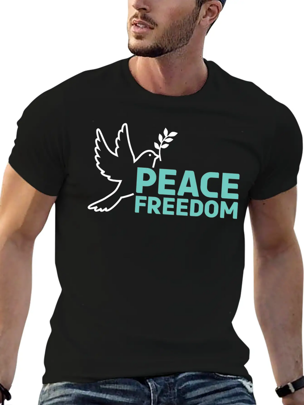 Peace & Freedom - Peace Dove Essential Cotton Tee For Daily Outfits – Unisex Style