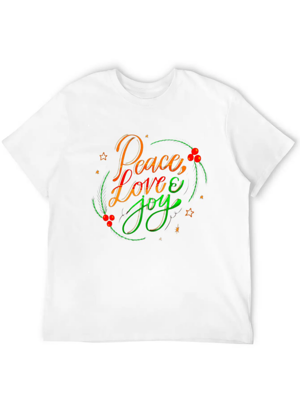 Peace Love And Joy Unisex Casual T-Shirt – Clean Design For Daily Comfort