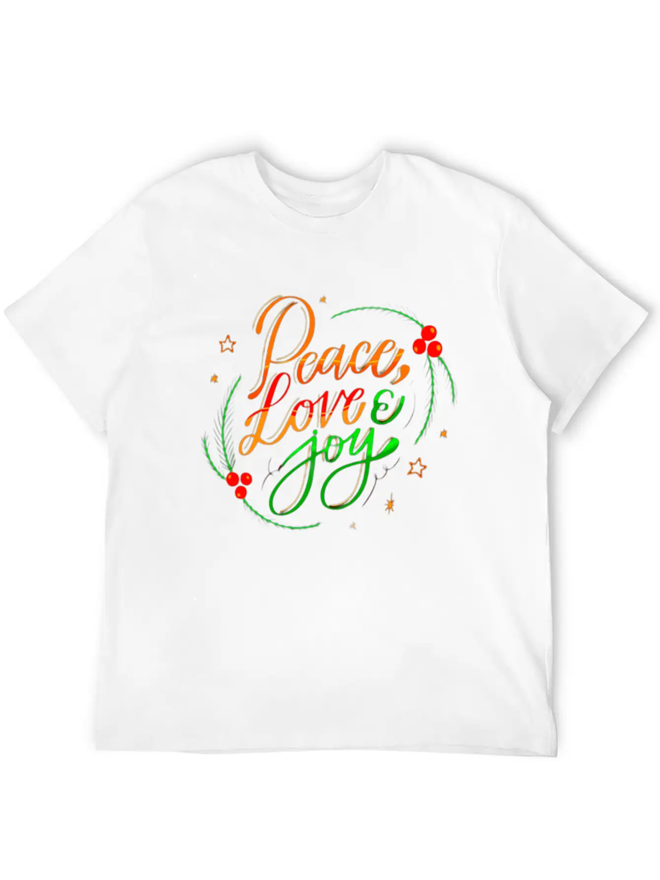 Peace Love And Joy Unisex Casual T-Shirt – Clean Design For Daily Comfort