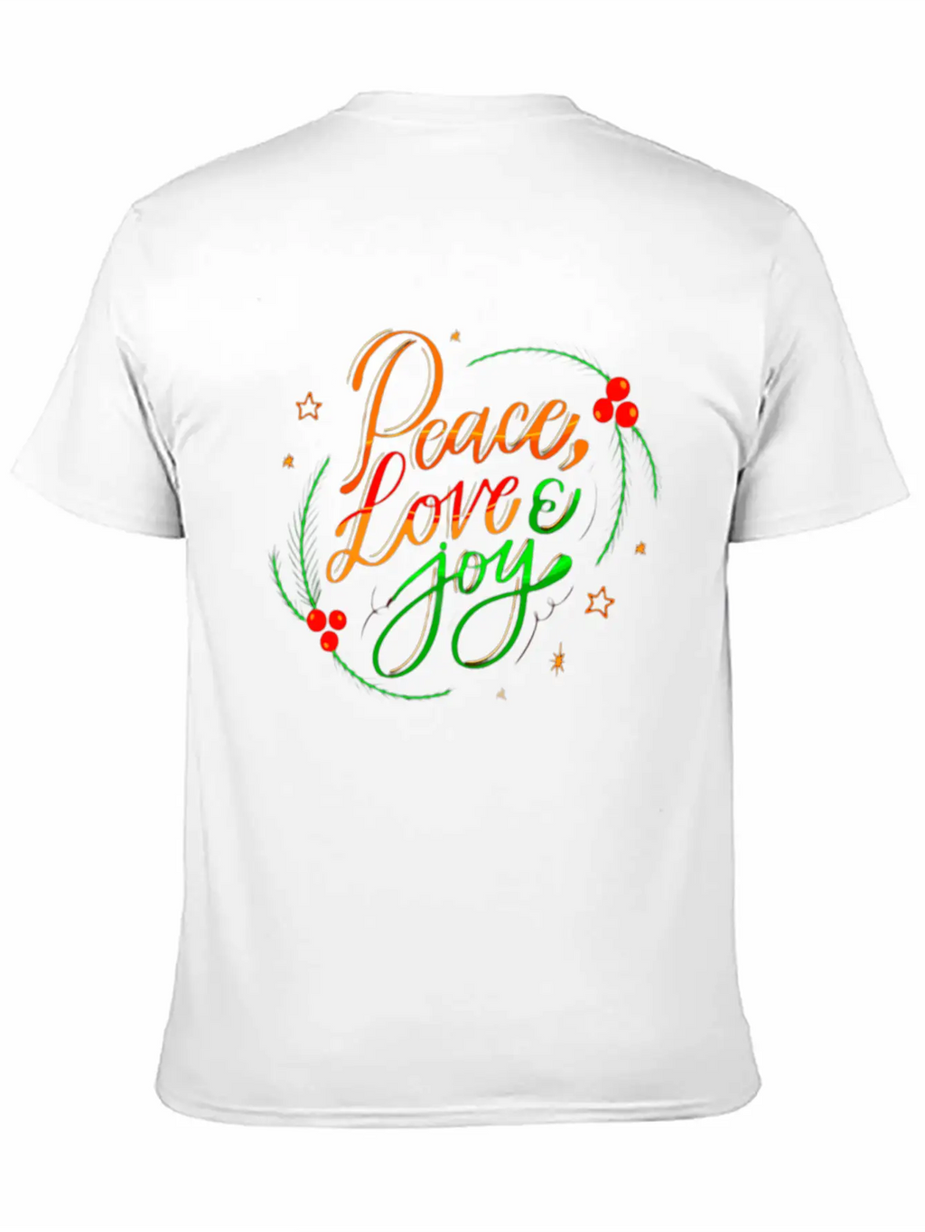 Peace Love And Joy Unisex Casual T-Shirt – Clean Design For Daily Comfort