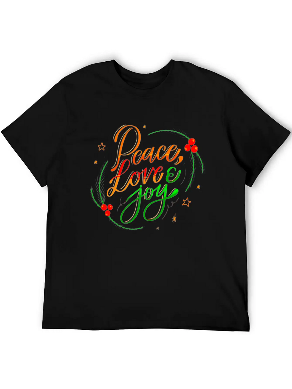 Peace Love And Joy Unisex Casual T-Shirt – Clean Design For Daily Comfort