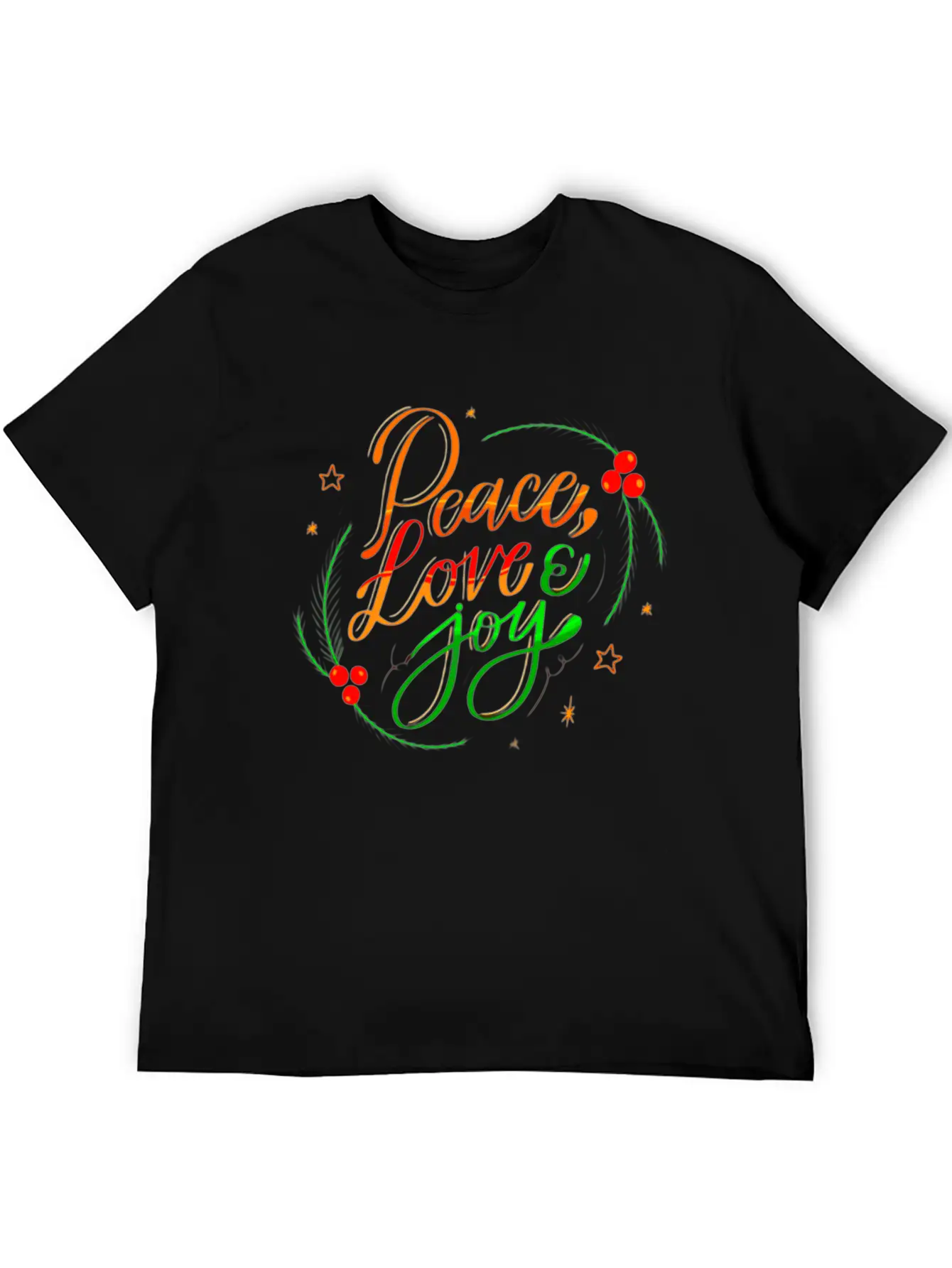 Peace Love And Joy Unisex Casual T-Shirt – Clean Design For Daily Comfort