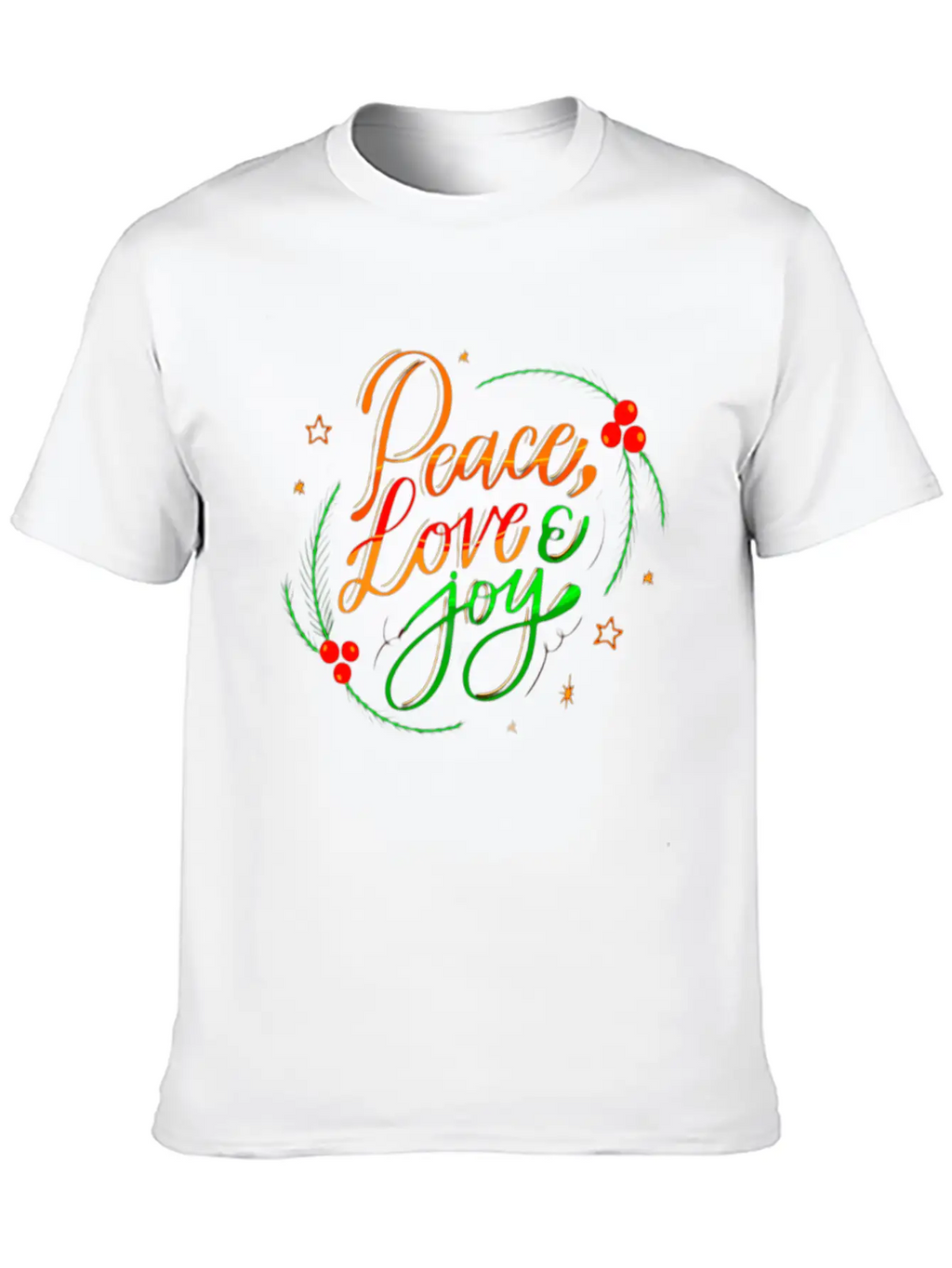 Peace Love And Joy Unisex Casual T-Shirt – Clean Design For Daily Comfort