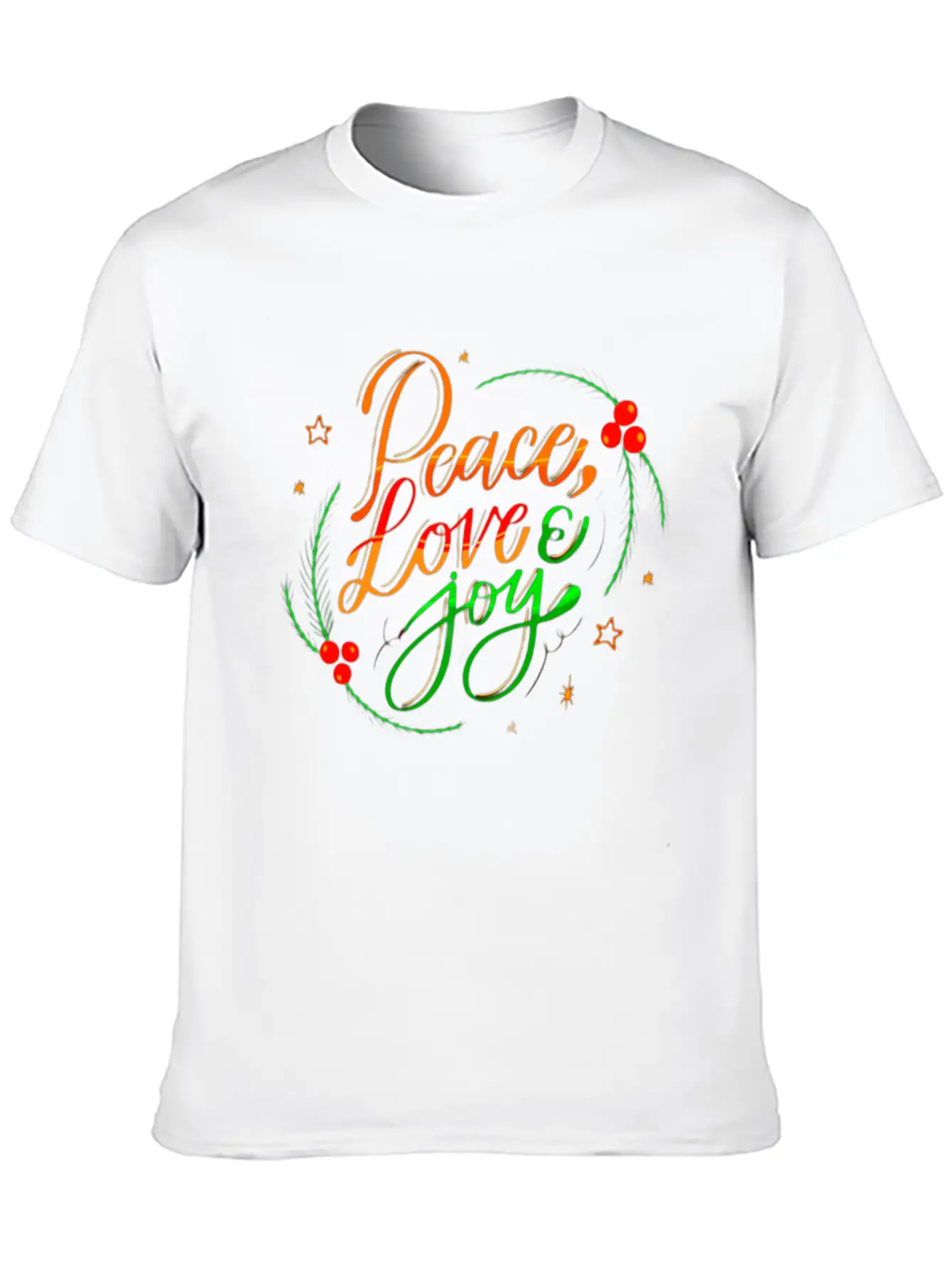 Peace Love And Joy Unisex Casual T-Shirt – Clean Design For Daily Comfort