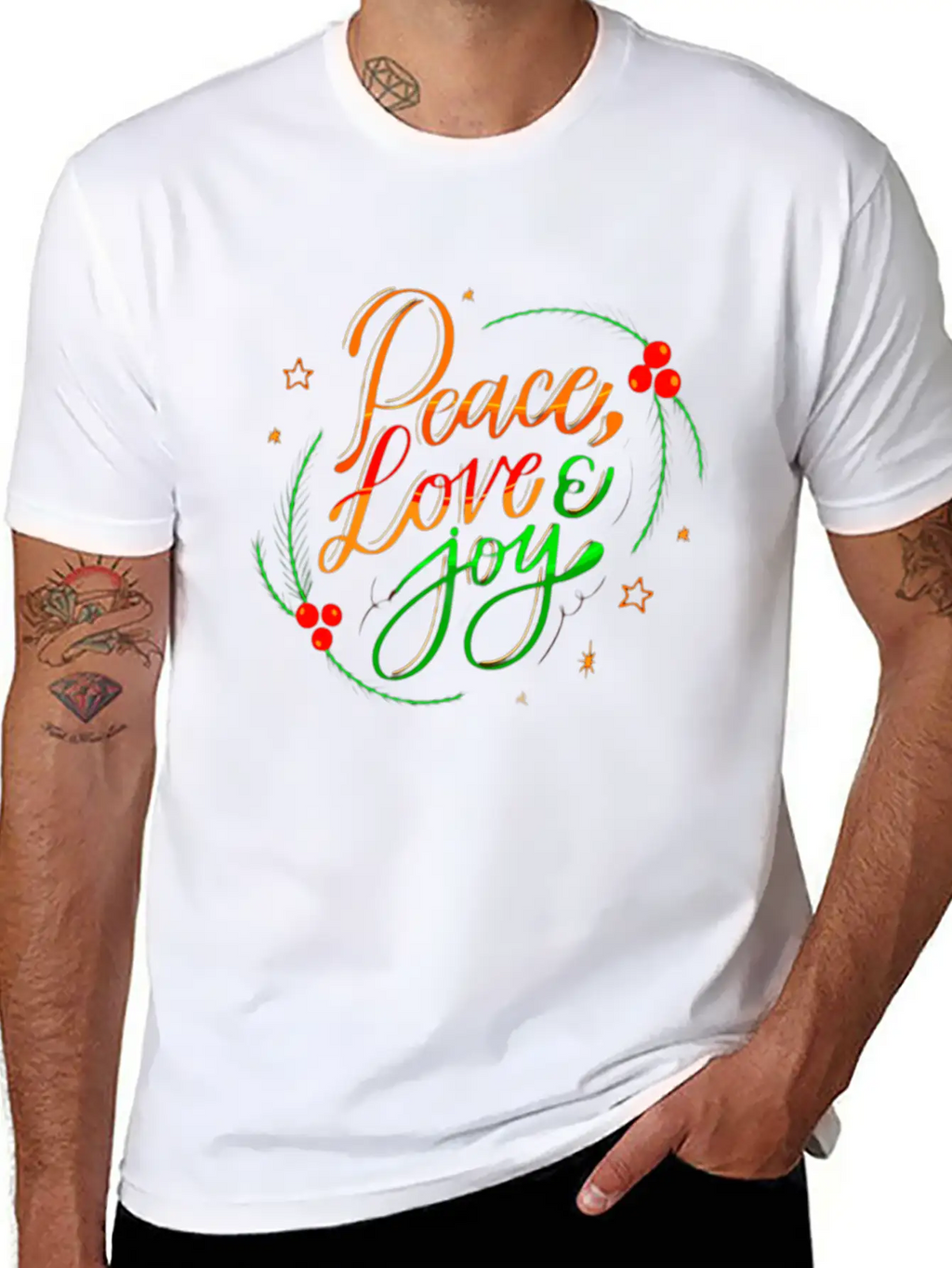 Peace Love And Joy Unisex Casual T-Shirt – Clean Design For Daily Comfort