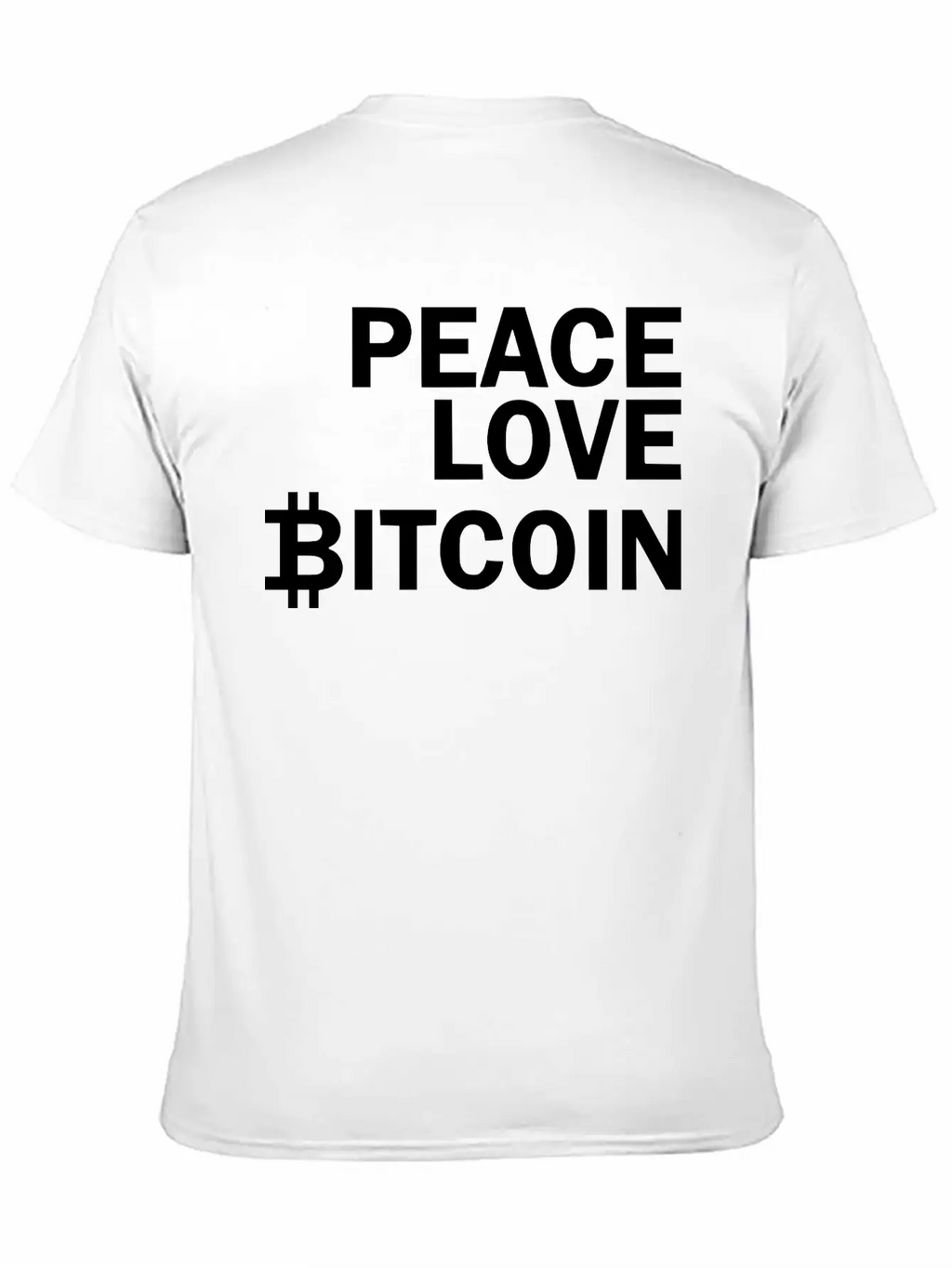 Peace Love Bitcoin, Cryptocurrency Unisex Casual T-Shirt – Clean Design For Daily Comfort