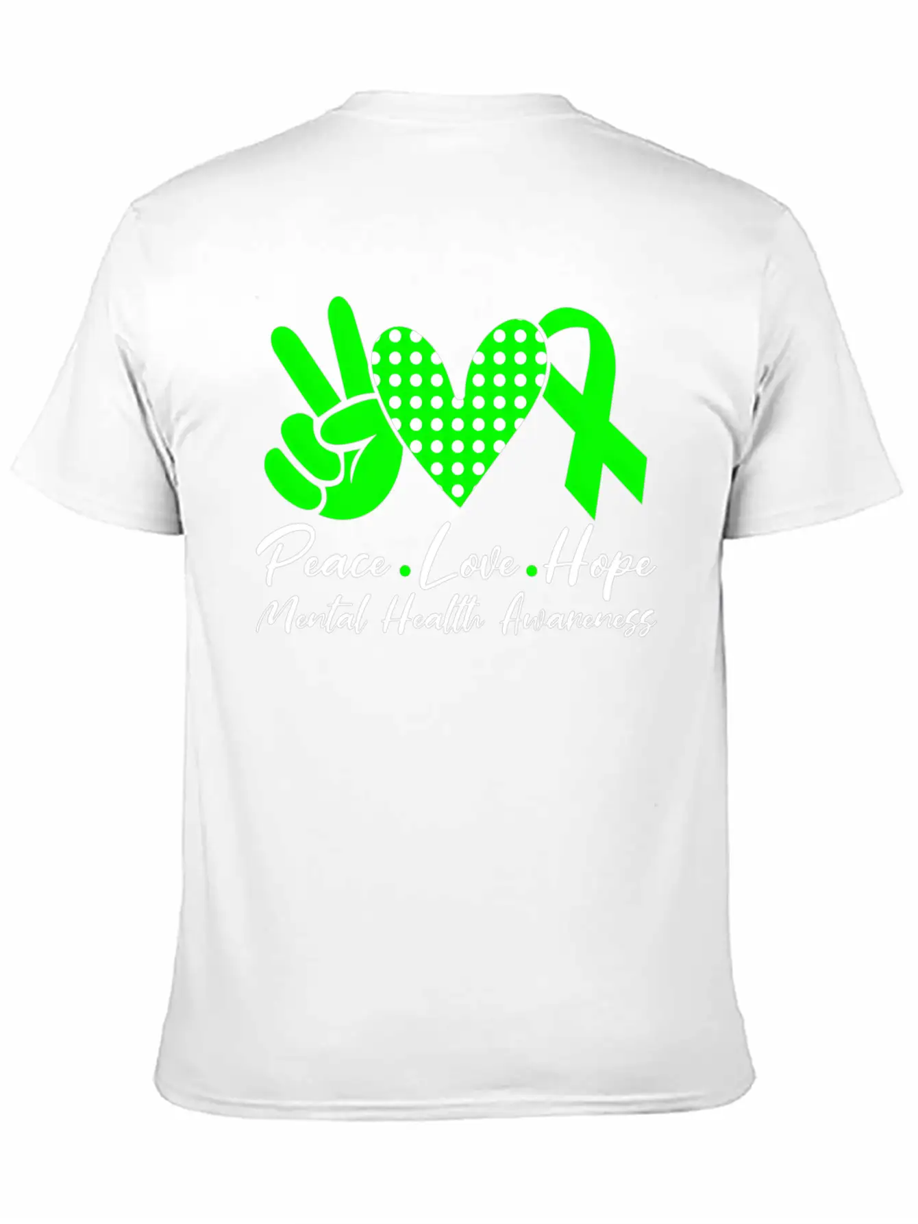 Peace Love Hope Tal Health Awareness Green Ribbon Unisex Casual T-Shirt – Clean Design For Daily Comfort