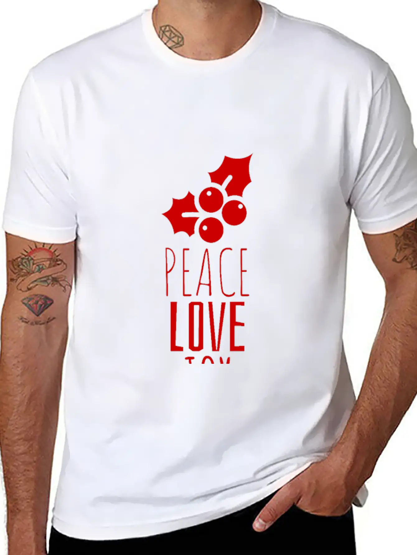 Peace Love Joy Unisex Short Sleeve Soft Cotton T-Shirt – Casual Everyday Wear