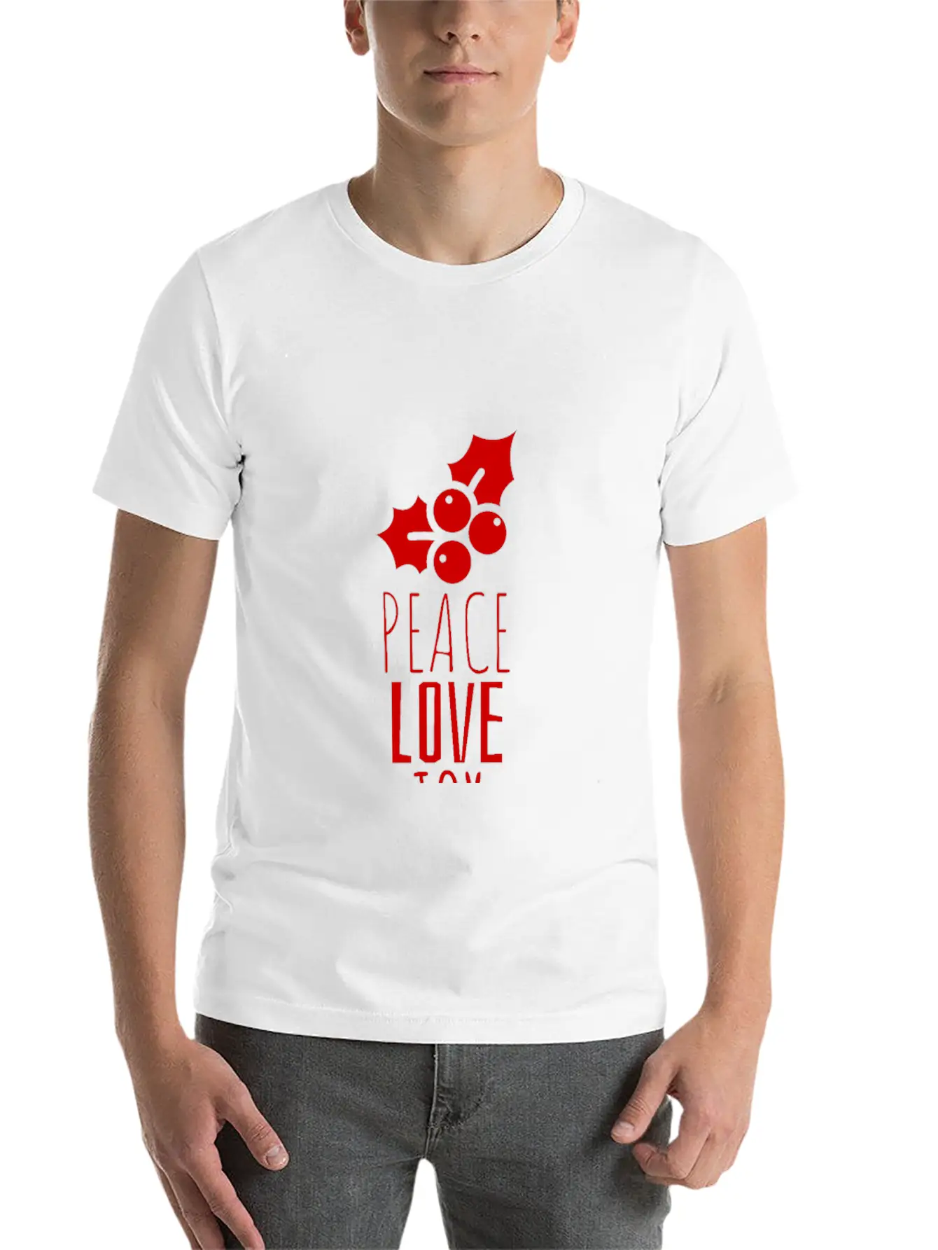 Peace Love Joy Unisex Short Sleeve Soft Cotton T-Shirt – Casual Everyday Wear