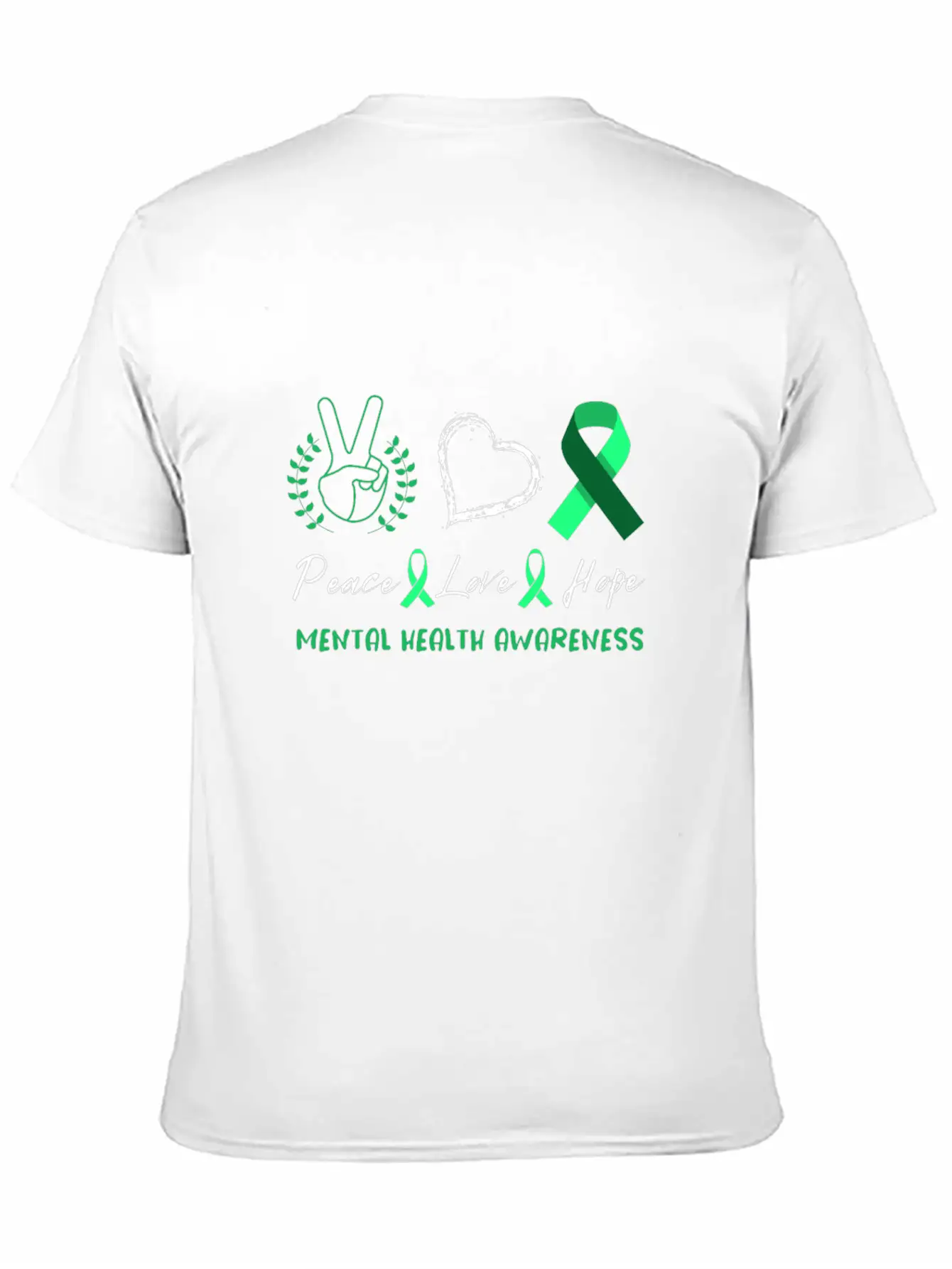 Peace Love Mental Health Awareness Unisex Casual T-Shirt – Clean Design For Daily Comfort