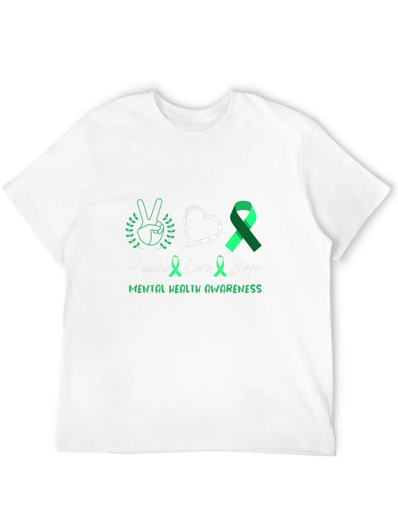 Peace Love Mental Health Awareness Unisex Casual T-Shirt – Clean Design For Daily Comfort