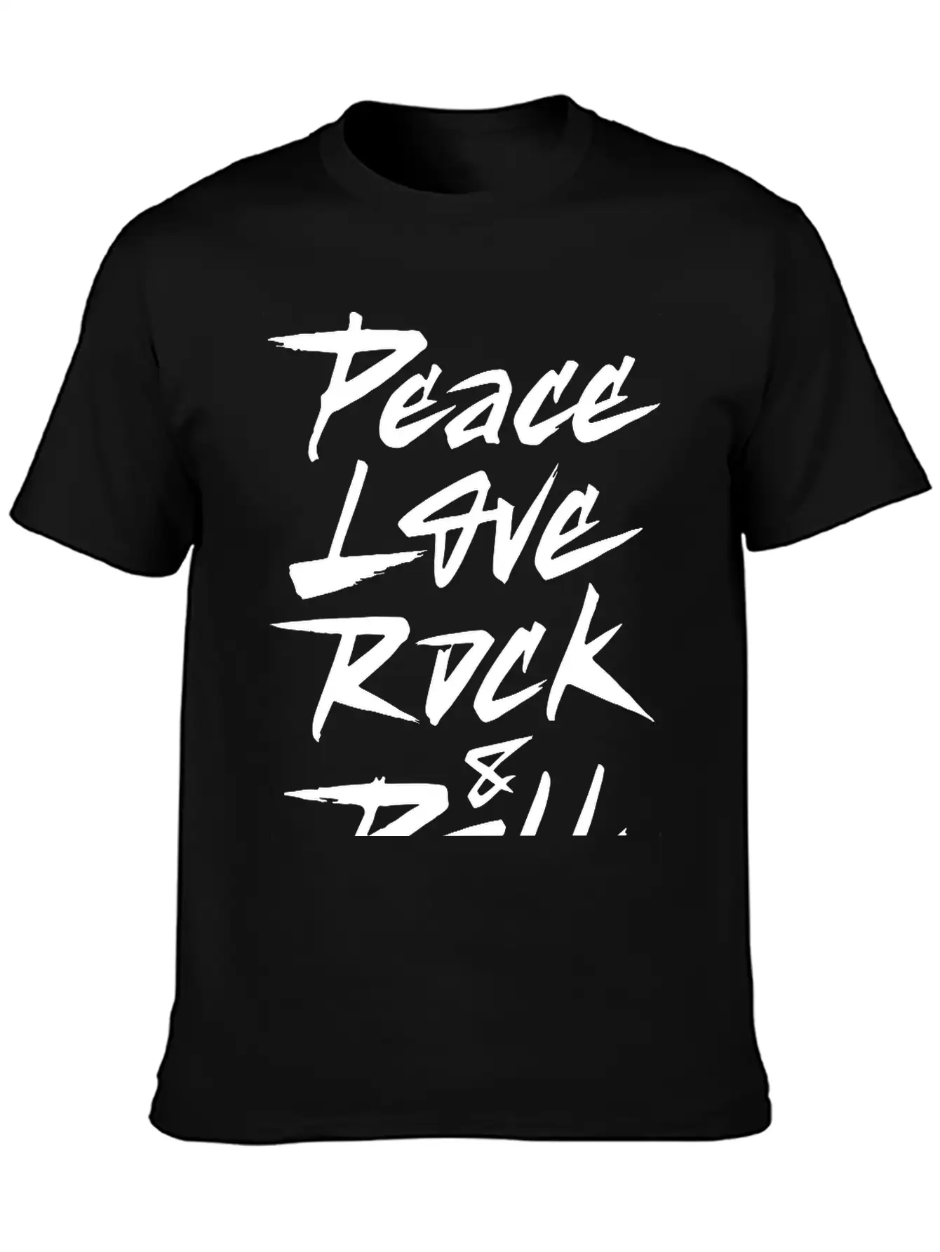 Peace Love Rock And Roll Breathable Soft Cotton T-Shirt – Timeless Casual Look