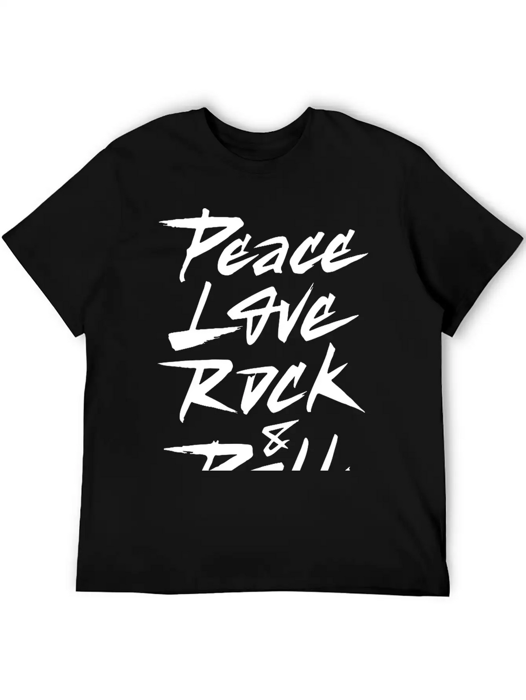 Peace Love Rock And Roll Breathable Soft Cotton T-Shirt – Timeless Casual Look