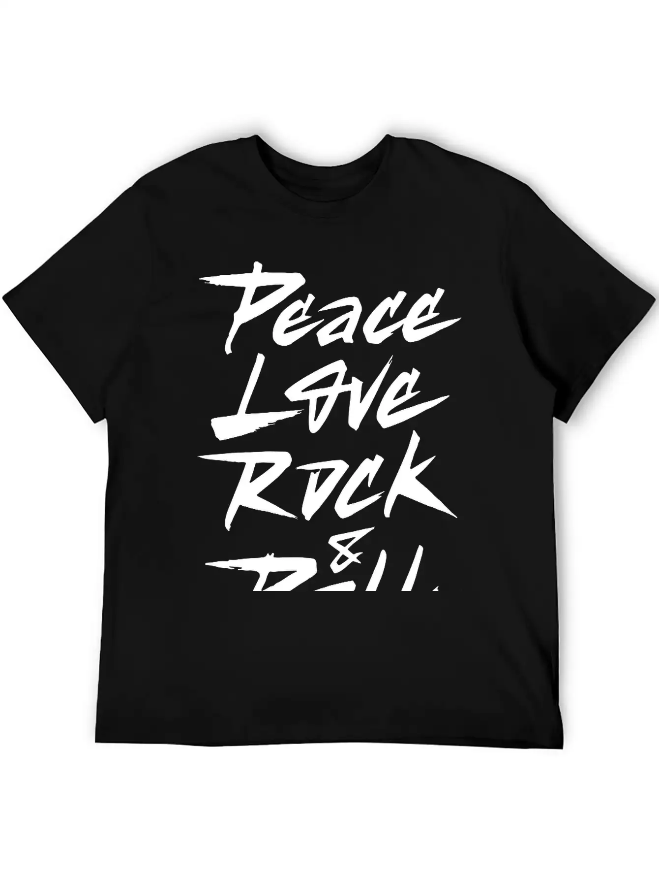 Peace Love Rock And Roll Breathable Soft Cotton T-Shirt – Timeless Casual Look