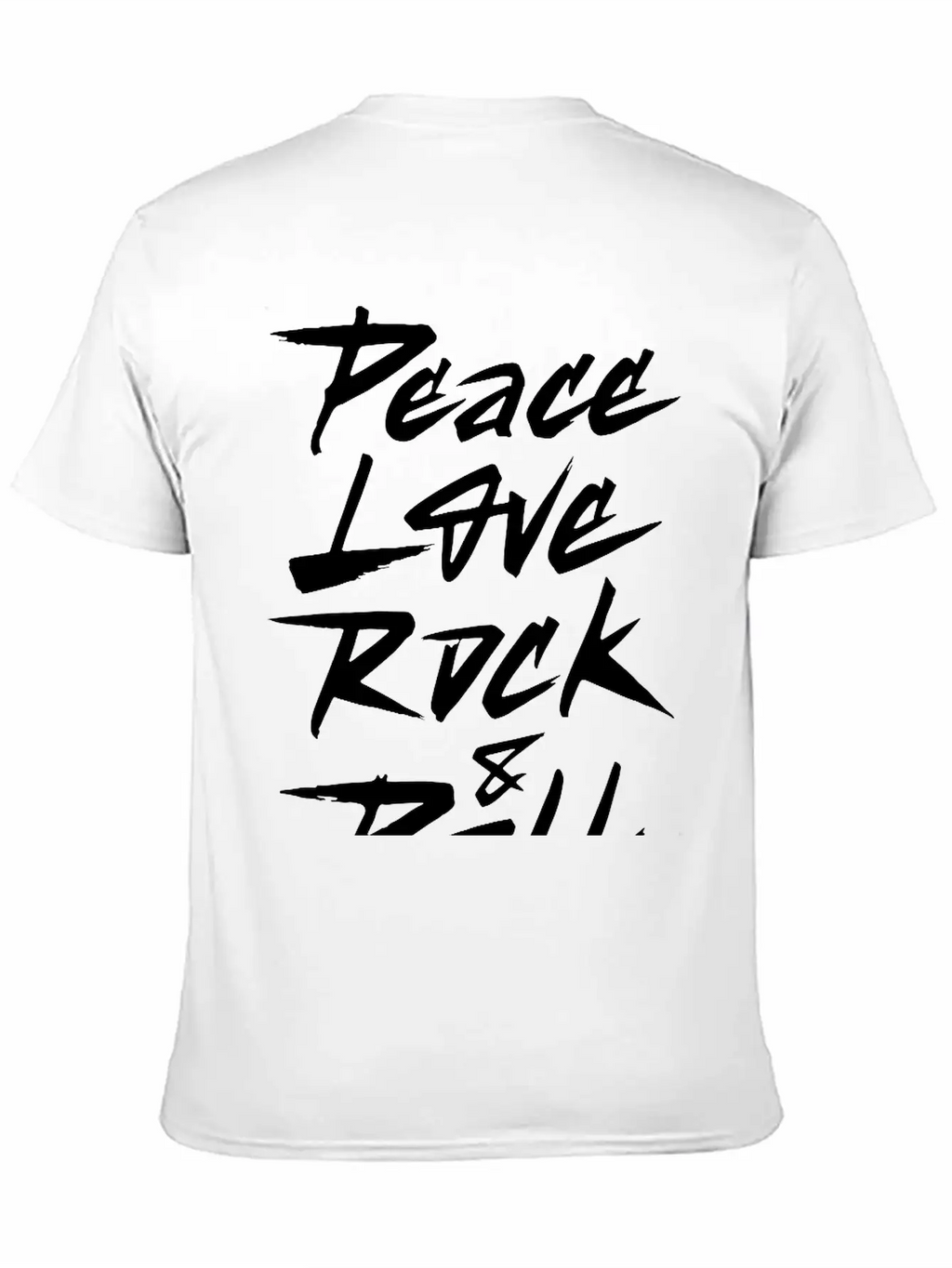 Peace Love Rock And Roll Breathable Soft Cotton T-Shirt – Timeless Casual Look