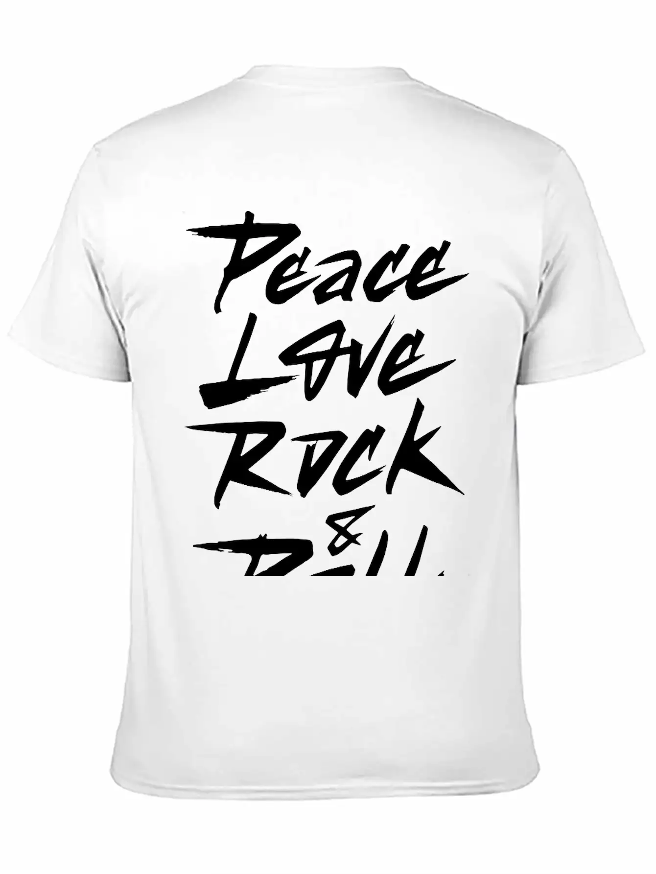 Peace Love Rock And Roll Breathable Soft Cotton T-Shirt – Timeless Casual Look