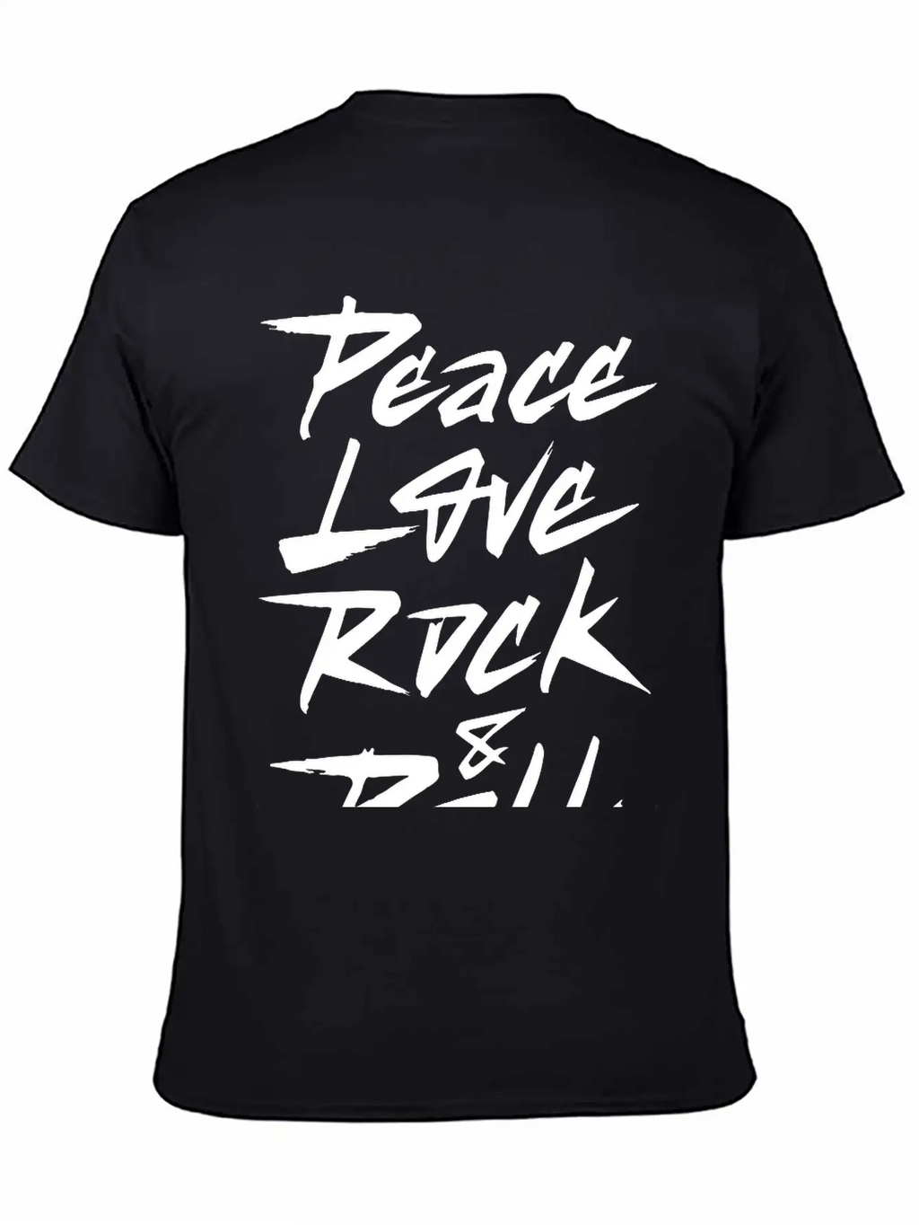 Peace Love Rock And Roll Breathable Soft Cotton T-Shirt – Timeless Casual Look