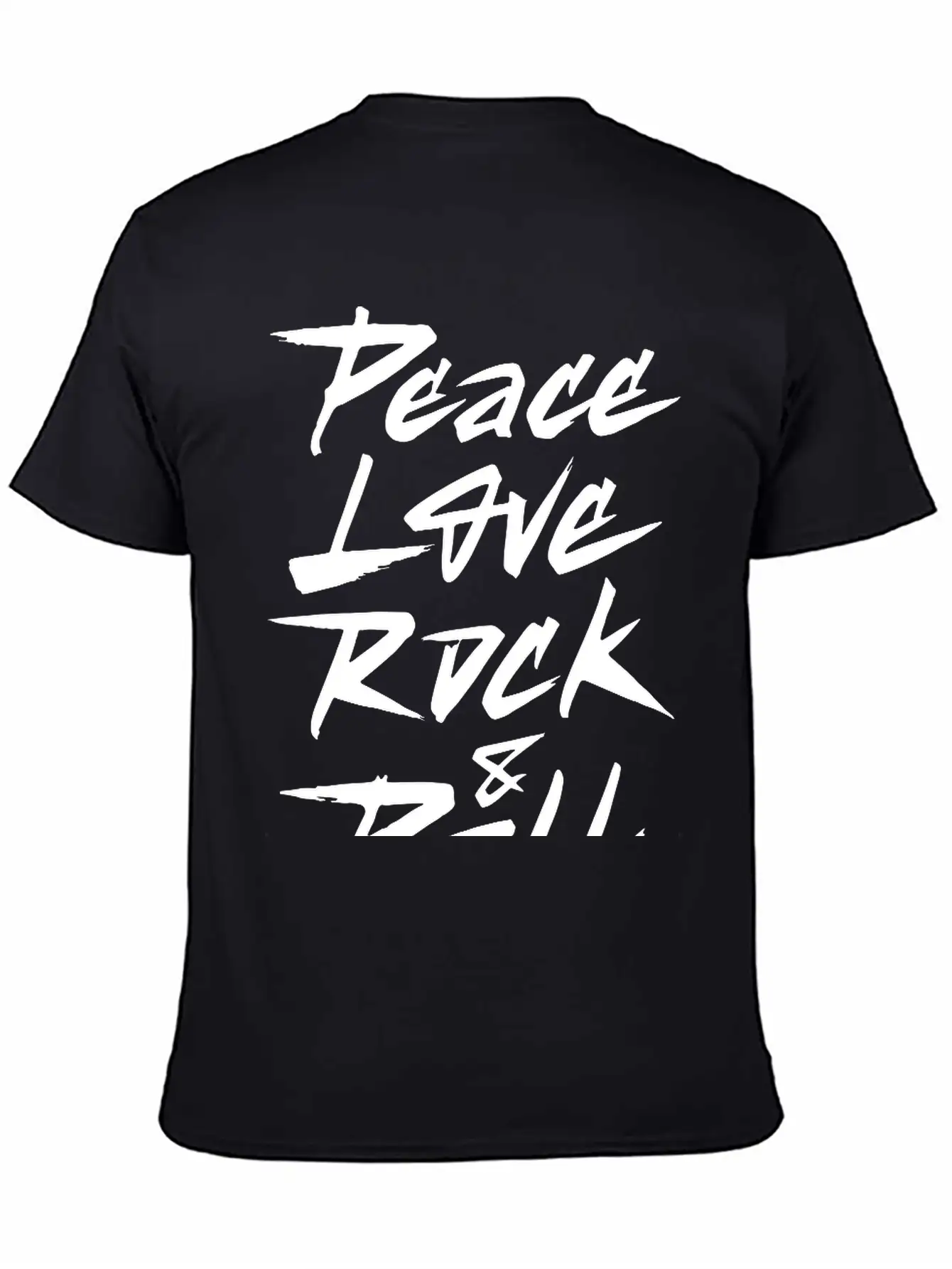 Peace Love Rock And Roll Breathable Soft Cotton T-Shirt – Timeless Casual Look