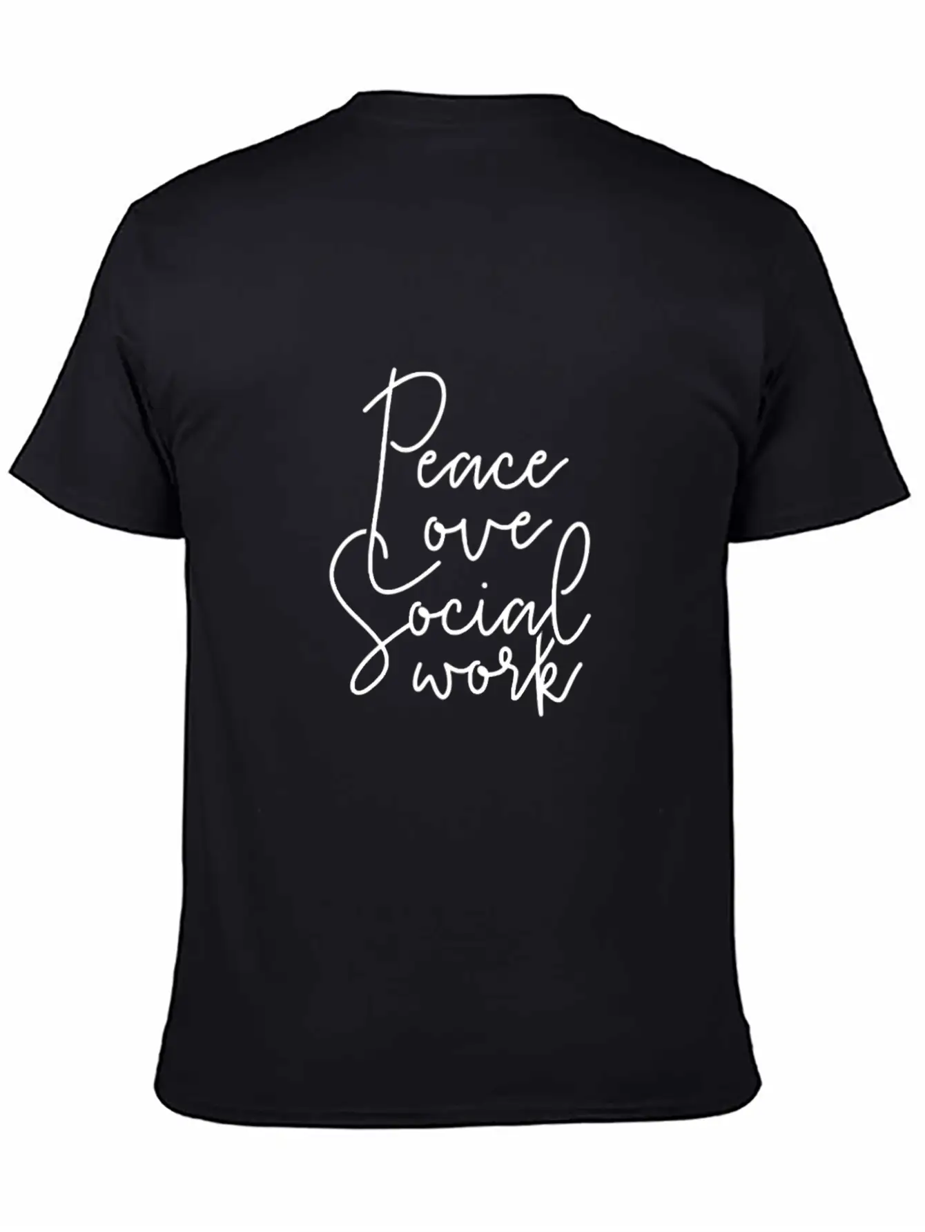 Peace Love Social Work Appreciation Self Care Gift Unisex Casual T-Shirt – Clean Design For Daily Comfort