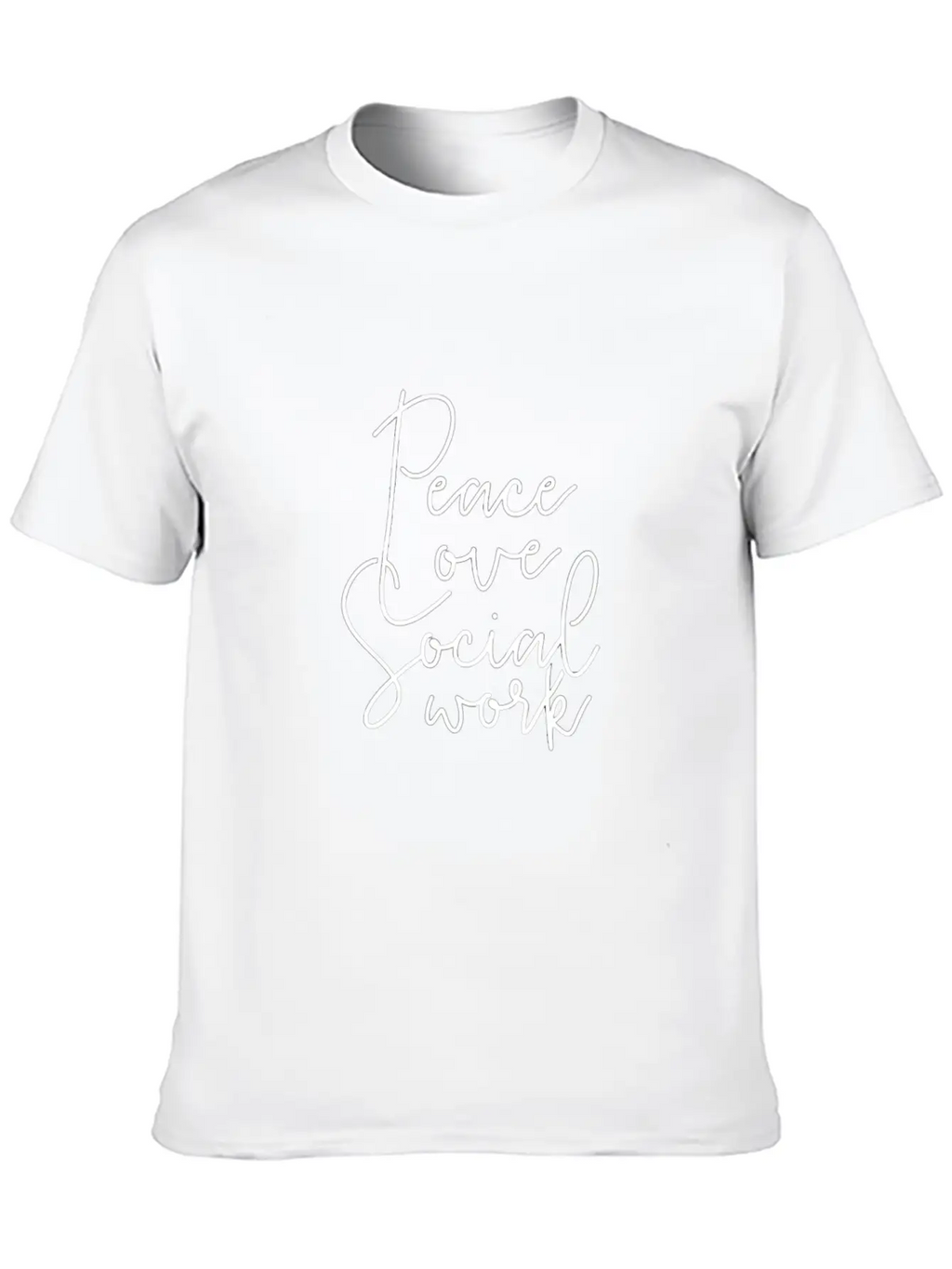 Peace Love Social Work Appreciation Self Care Gift Unisex Casual T-Shirt – Clean Design For Daily Comfort