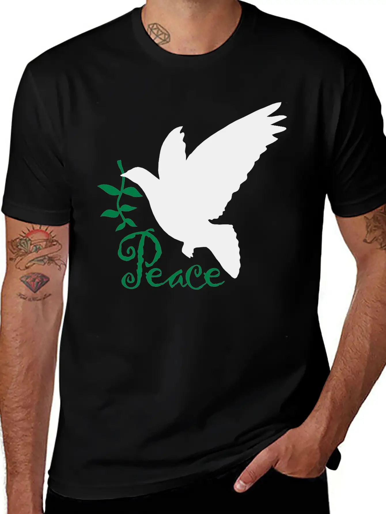 Peace Olive Branch Stylish Everyday T-Shirt – Unisex Basic Cotton Tee