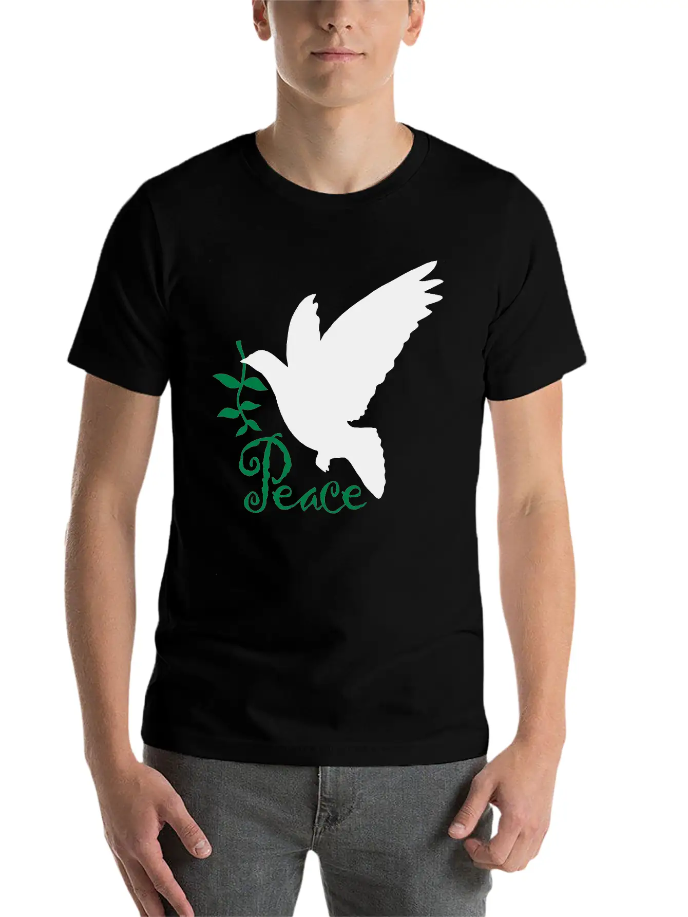 Peace Olive Branch Stylish Everyday T-Shirt – Unisex Basic Cotton Tee