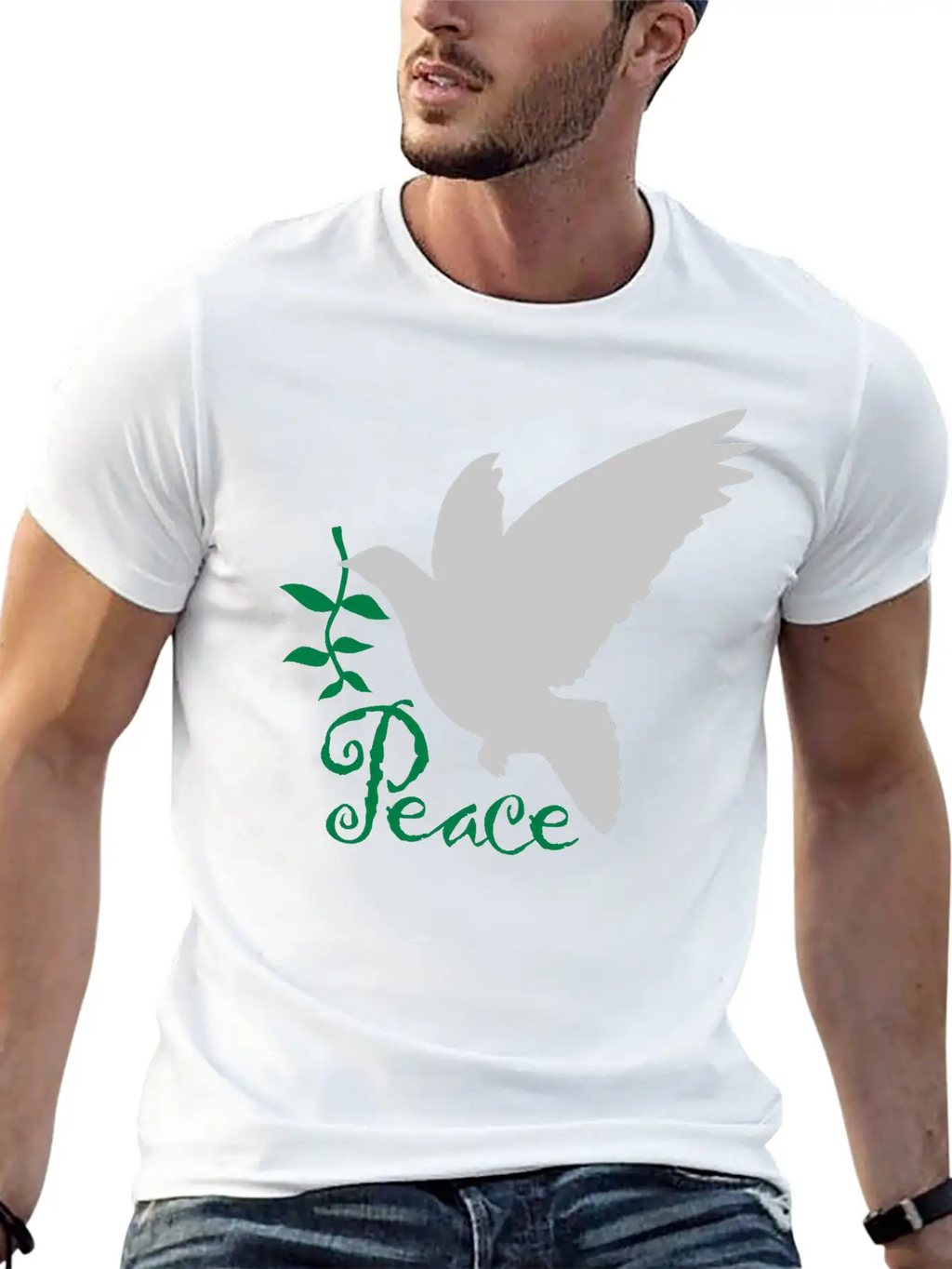 Peace Olive Branch Stylish Everyday T-Shirt – Unisex Basic Cotton Tee