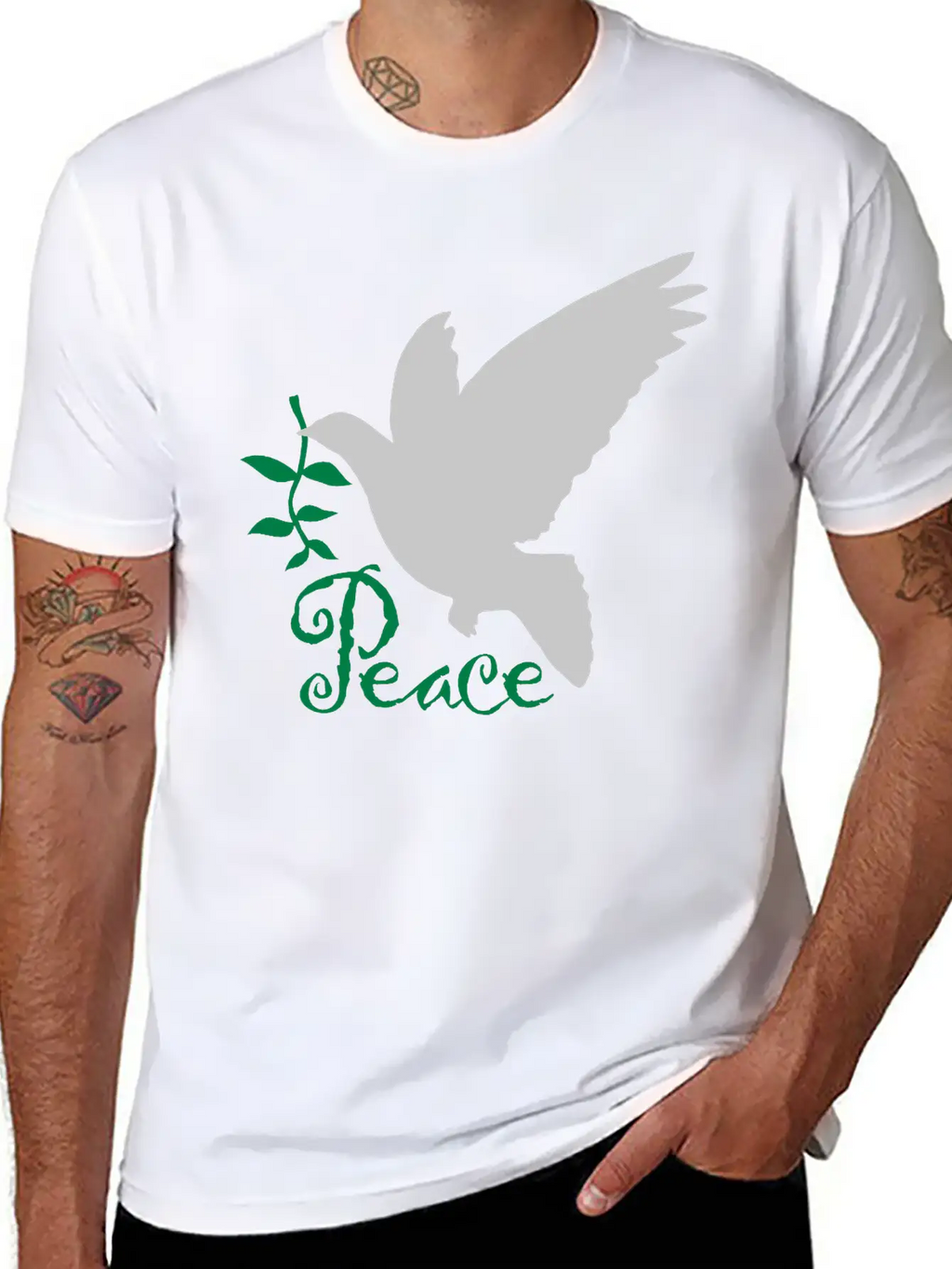 Peace Olive Branch Stylish Everyday T-Shirt – Unisex Basic Cotton Tee