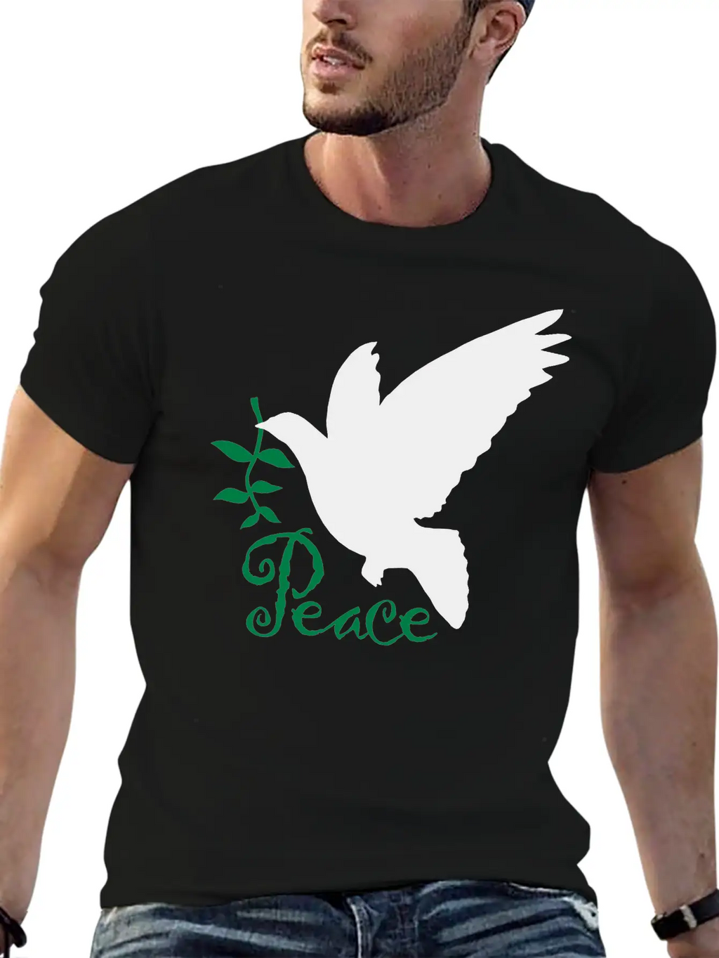 Peace Olive Branch Stylish Everyday T-Shirt – Unisex Basic Cotton Tee