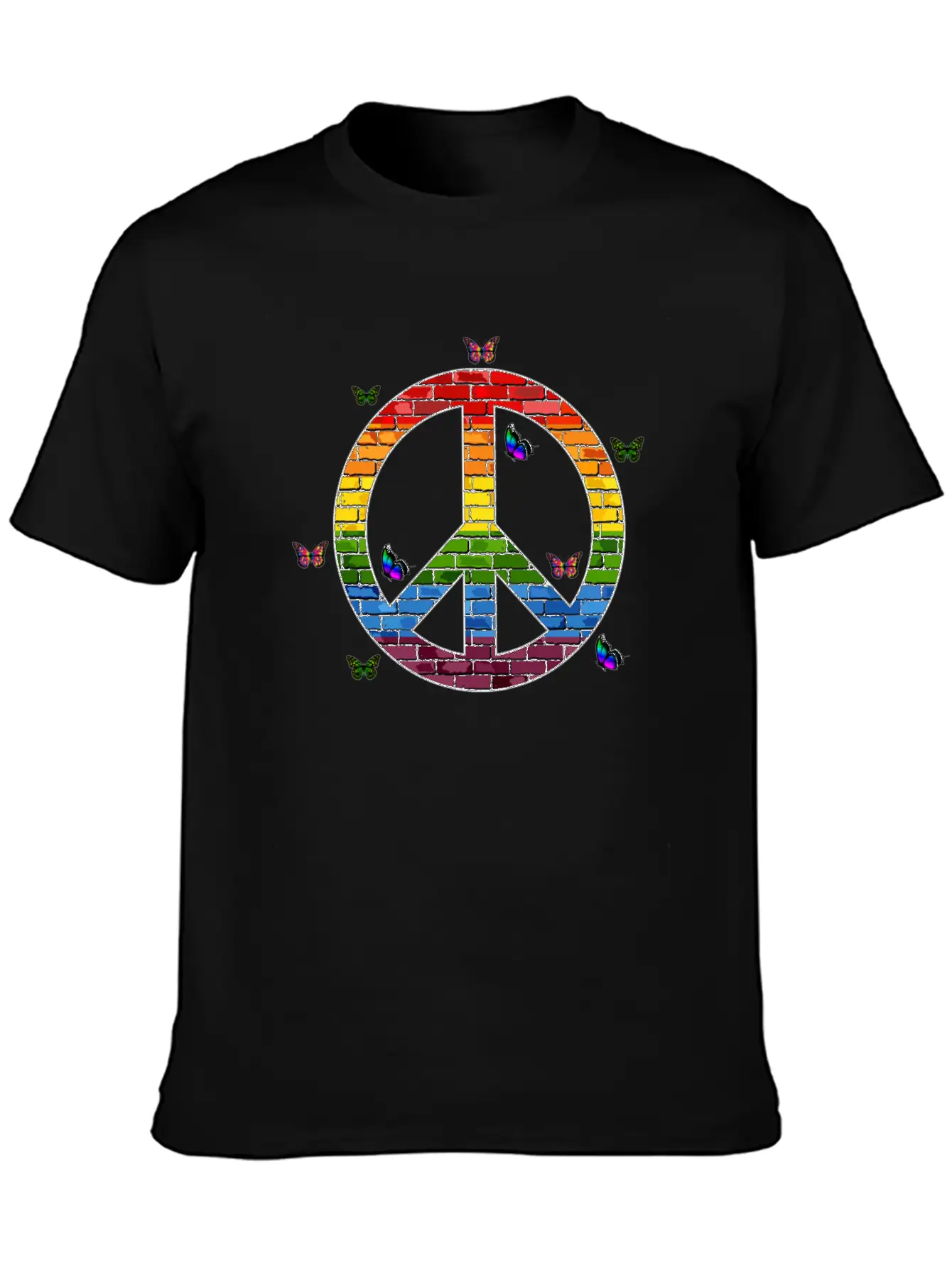 Peace, Peace Sign, Peace Sign Hoodies, Peace Sign Unisex Short Sleeve Soft Cotton T-Shirt – Casual Everyday Wear
