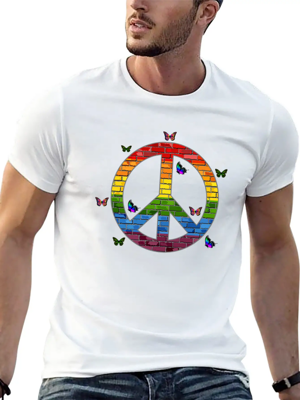 Peace, Peace Sign, Peace Sign Hoodies, Peace Sign Unisex Short Sleeve Soft Cotton T-Shirt – Casual Everyday Wear