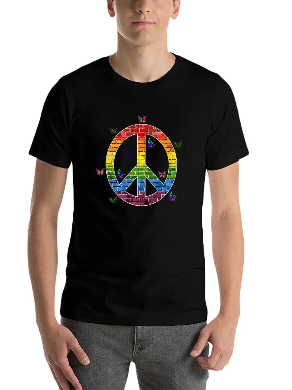 Peace, Peace Sign, Peace Sign Hoodies, Peace Sign Unisex Short Sleeve Soft Cotton T-Shirt – Casual Everyday Wear