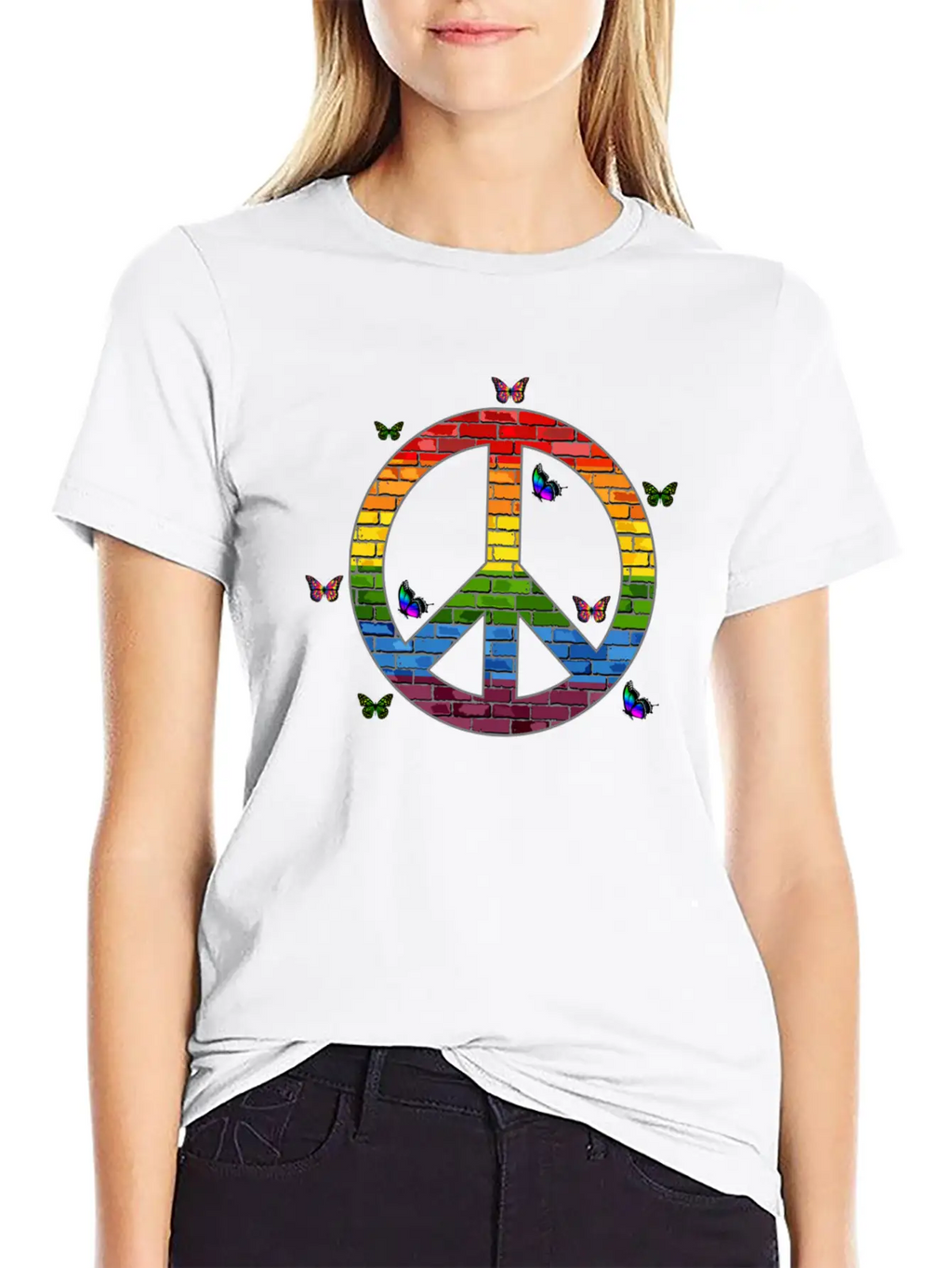 Peace, Peace Sign, Peace Sign Hoodies, Peace Sign Unisex Short Sleeve Soft Cotton T-Shirt – Casual Everyday Wear