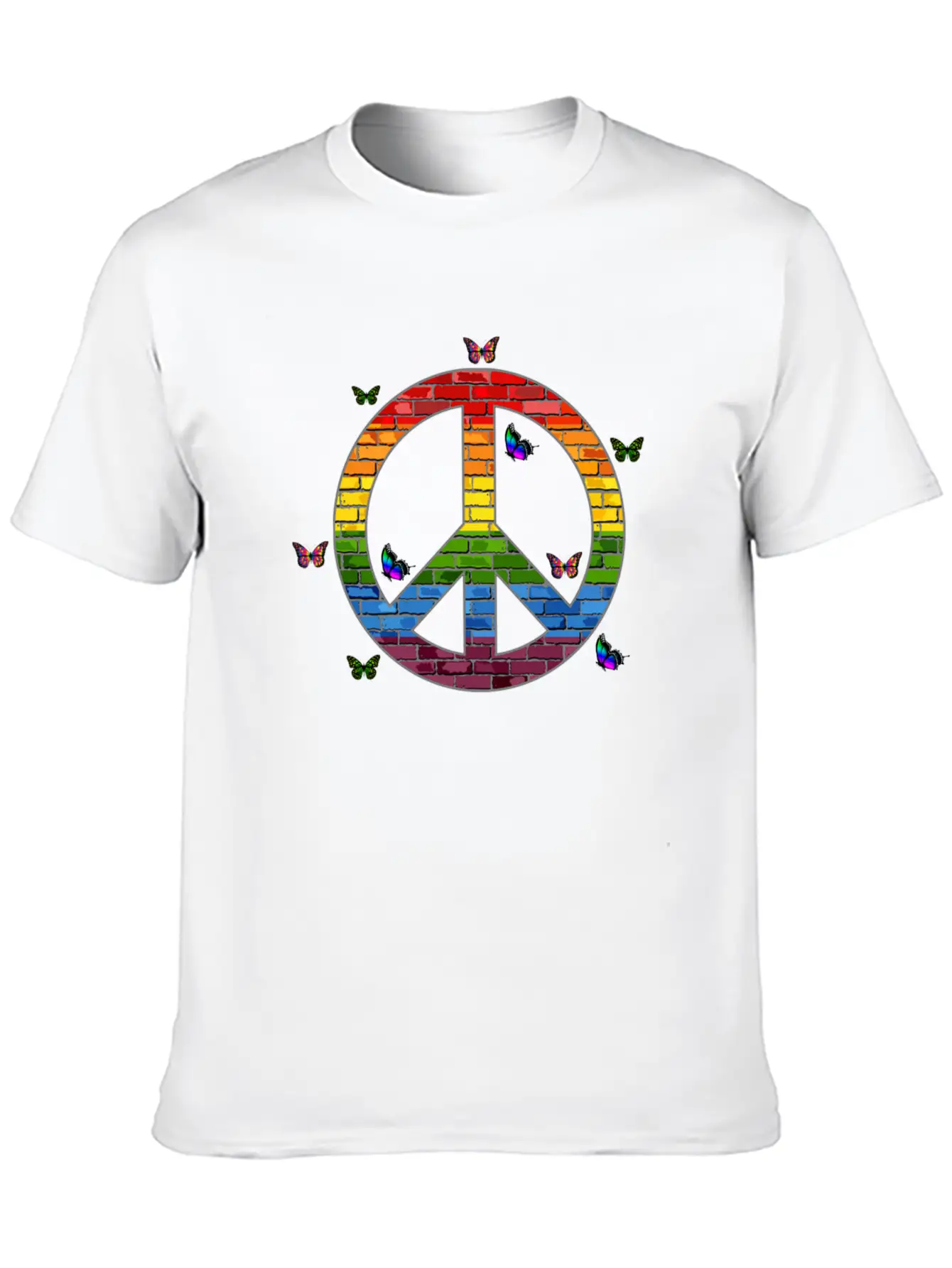 Peace, Peace Sign, Peace Sign Hoodies, Peace Sign Unisex Short Sleeve Soft Cotton T-Shirt – Casual Everyday Wear