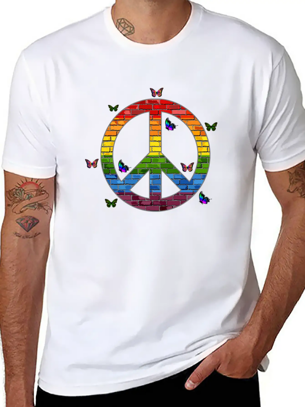 Peace, Peace Sign, Peace Sign Hoodies, Peace Sign Unisex Short Sleeve Soft Cotton T-Shirt – Casual Everyday Wear