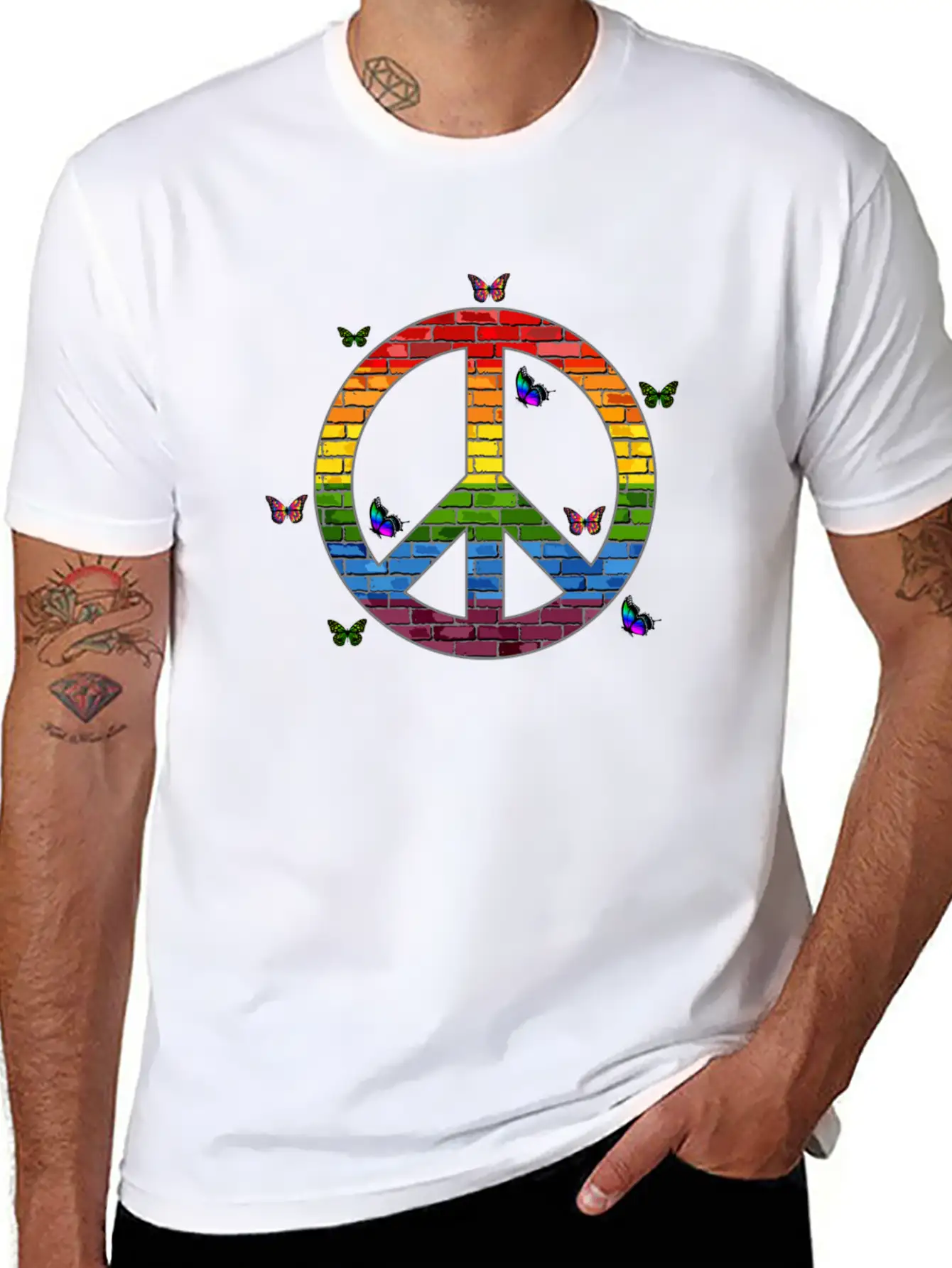 Peace, Peace Sign, Peace Sign Hoodies, Peace Sign Unisex Short Sleeve Soft Cotton T-Shirt – Casual Everyday Wear