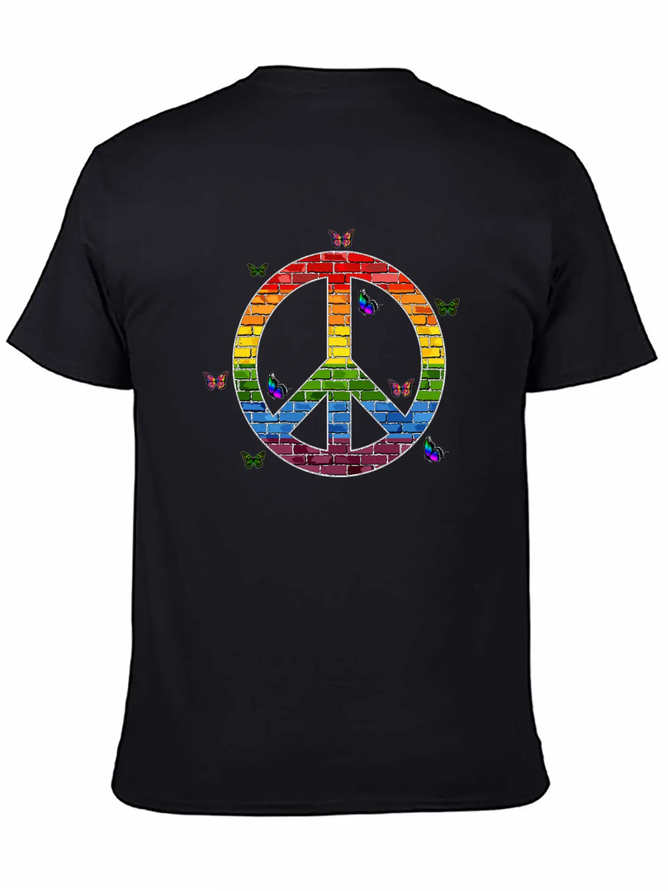 Peace, Peace Sign, Peace Sign Hoodies, Peace Sign Unisex Short Sleeve Soft Cotton T-Shirt – Casual Everyday Wear