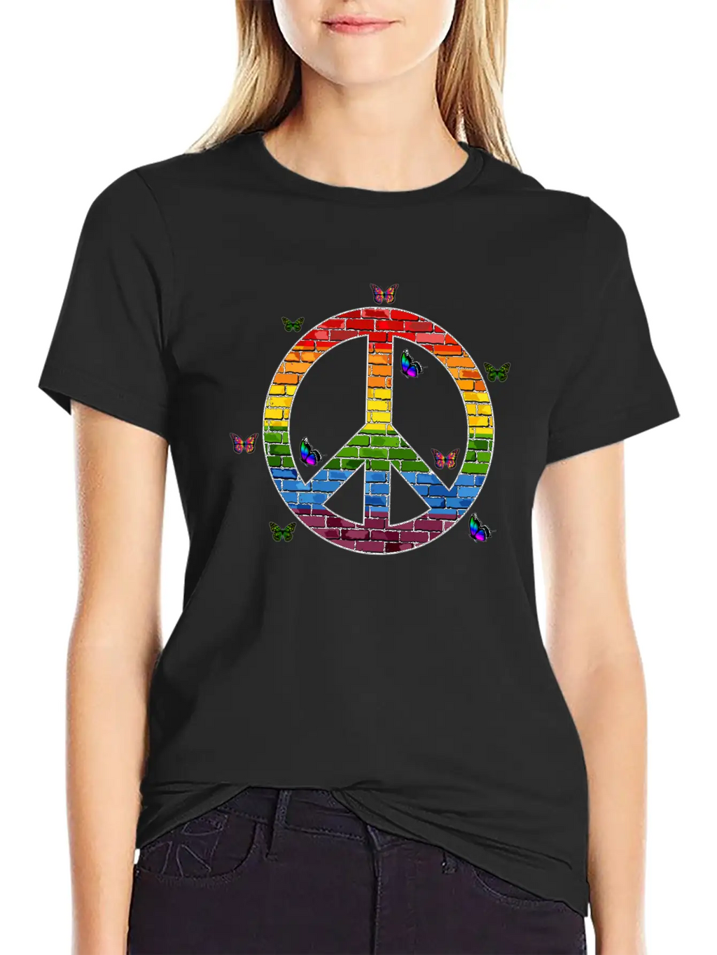 Peace, Peace Sign, Peace Sign Hoodies, Peace Sign Unisex Short Sleeve Soft Cotton T-Shirt – Casual Everyday Wear