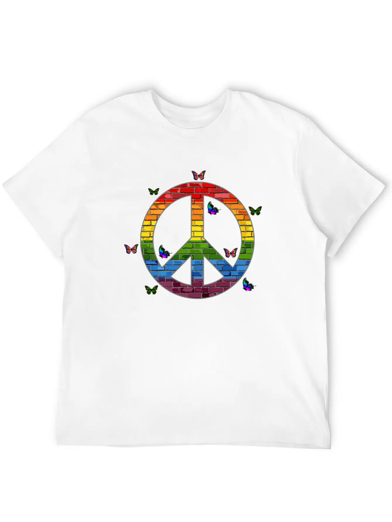 Peace, Peace Sign, Peace Sign Hoodies, Peace Sign Unisex Short Sleeve Soft Cotton T-Shirt – Casual Everyday Wear