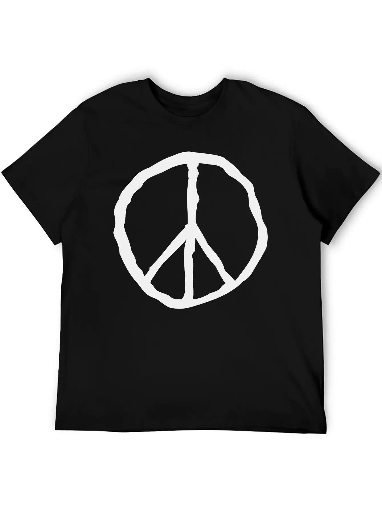 Peace Peace Sign Unisex Short Sleeve Soft Cotton T-Shirt – Casual Everyday Wear