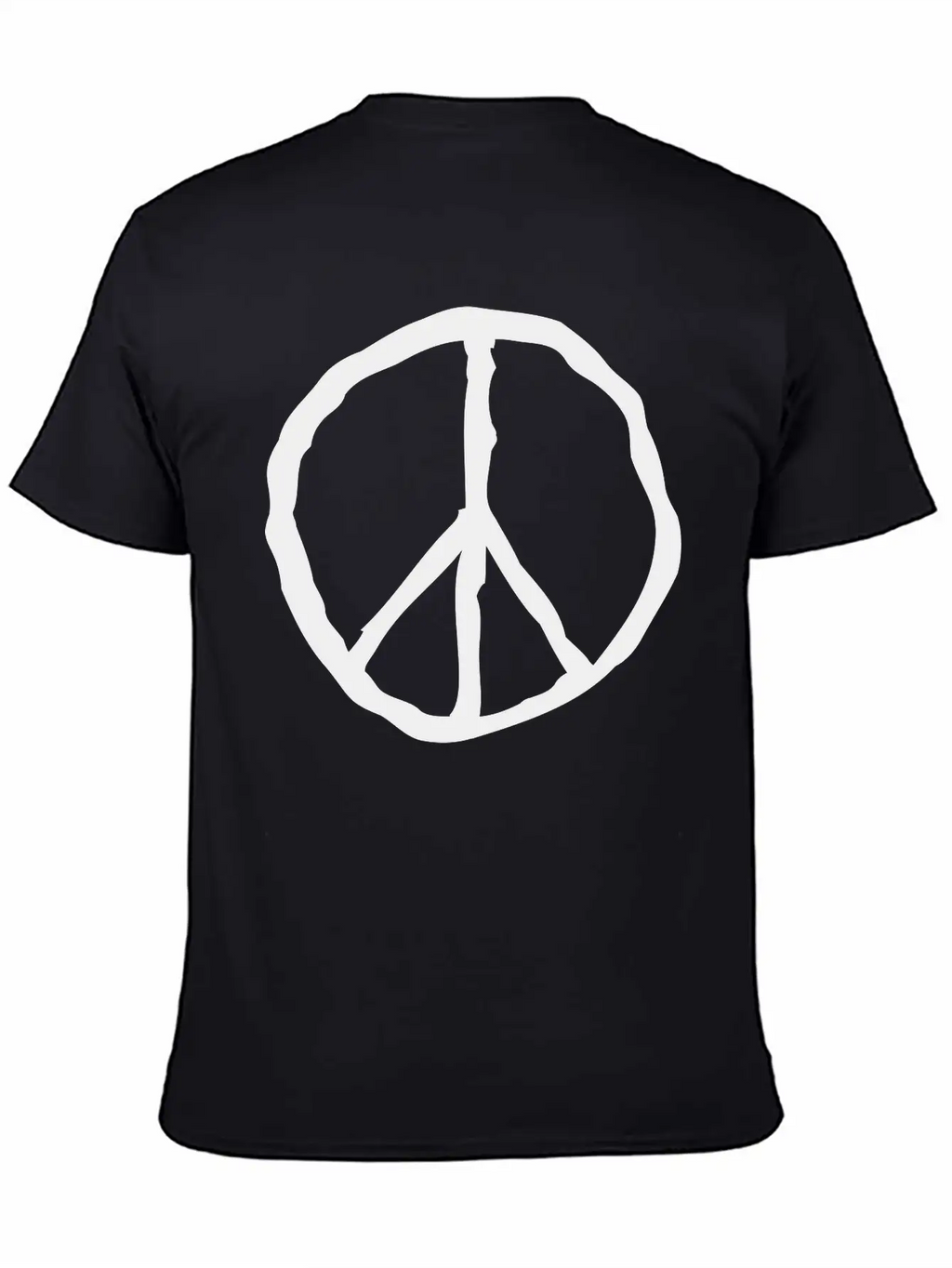 Peace Peace Sign Unisex Short Sleeve Soft Cotton T-Shirt – Casual Everyday Wear